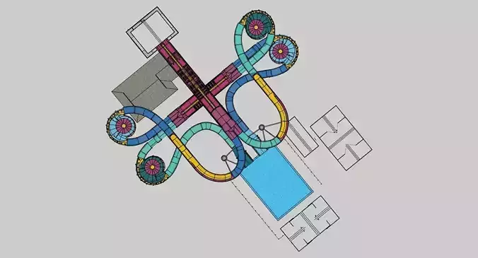 Water Park Slide Complex 04