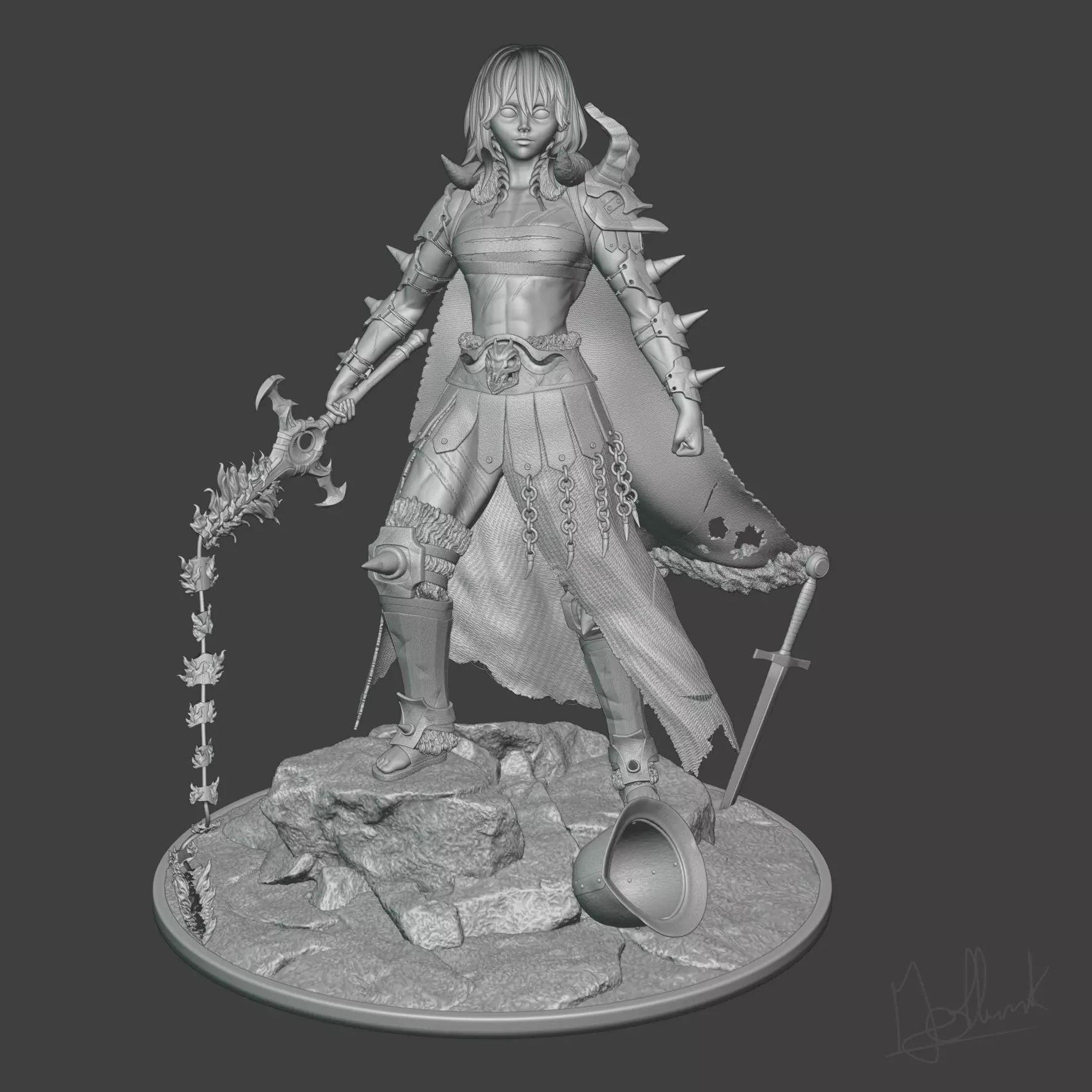 Byleth Nemesis Statue 3D print model_3