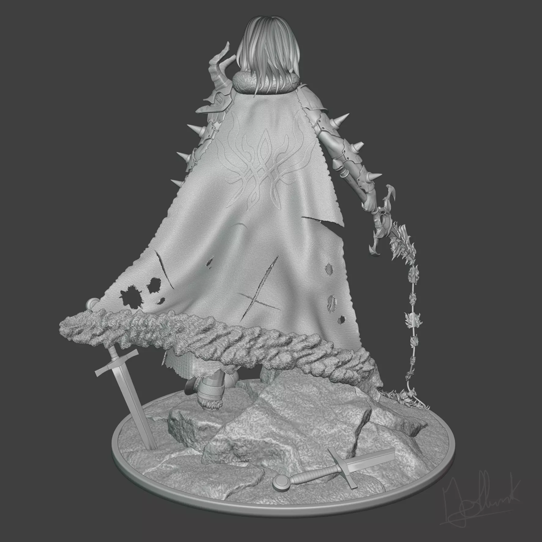 Byleth Nemesis Statue 3D print model_5