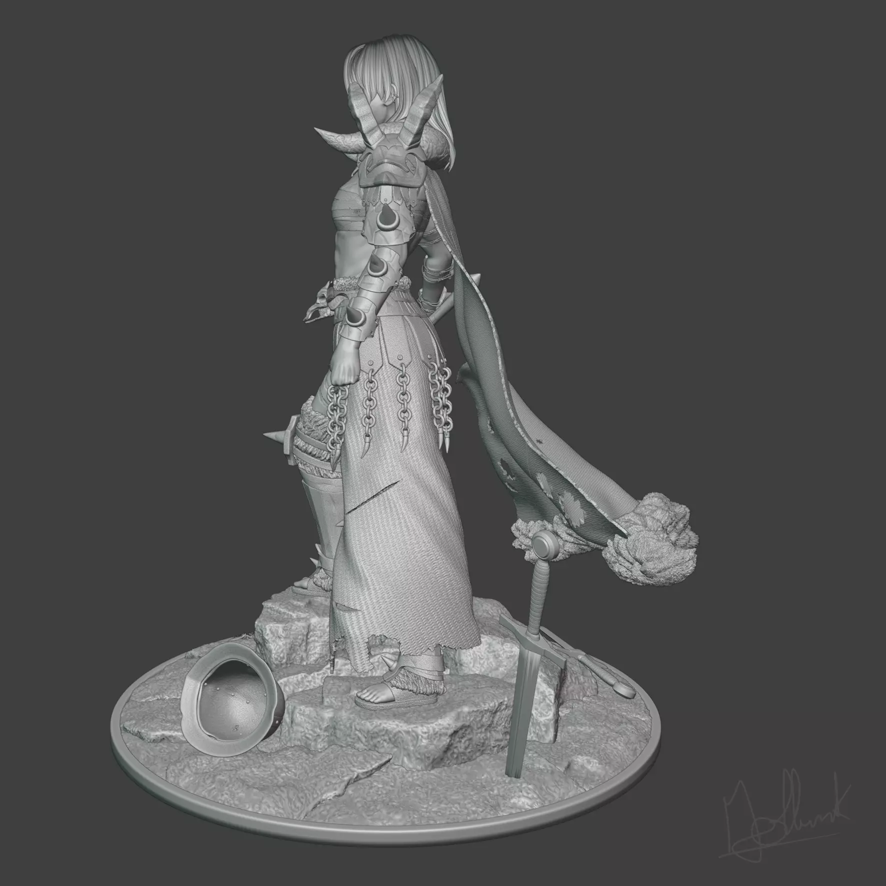 Byleth Nemesis Statue 3D print model_4