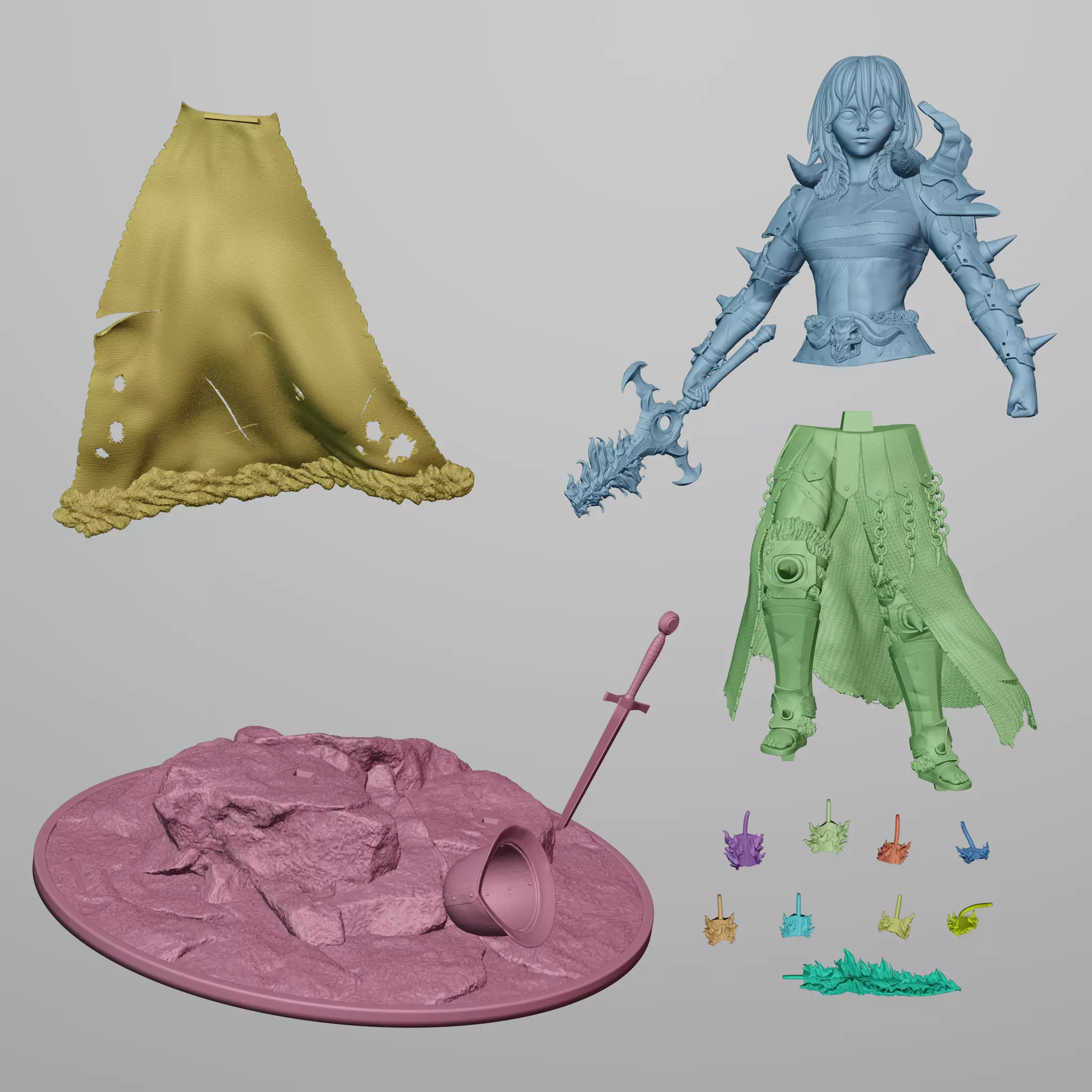 Byleth Nemesis Statue 3D print model_11