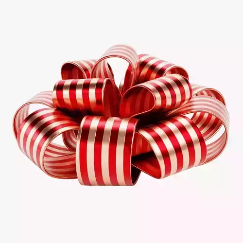 Ribbon Bow V1 - Striped Decorative Gift Wrapping