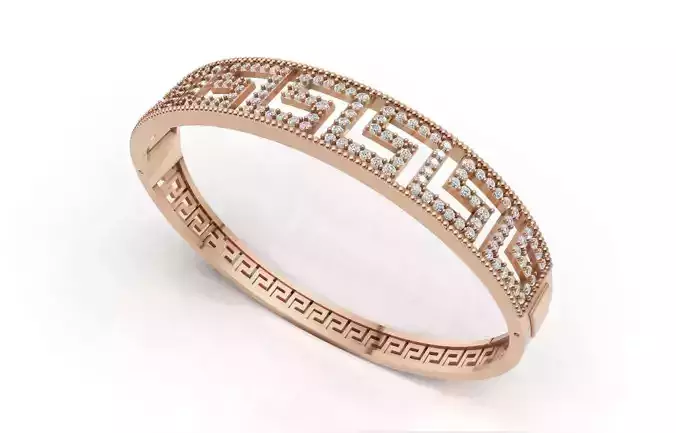 Greek Key Diamond Bracelet
