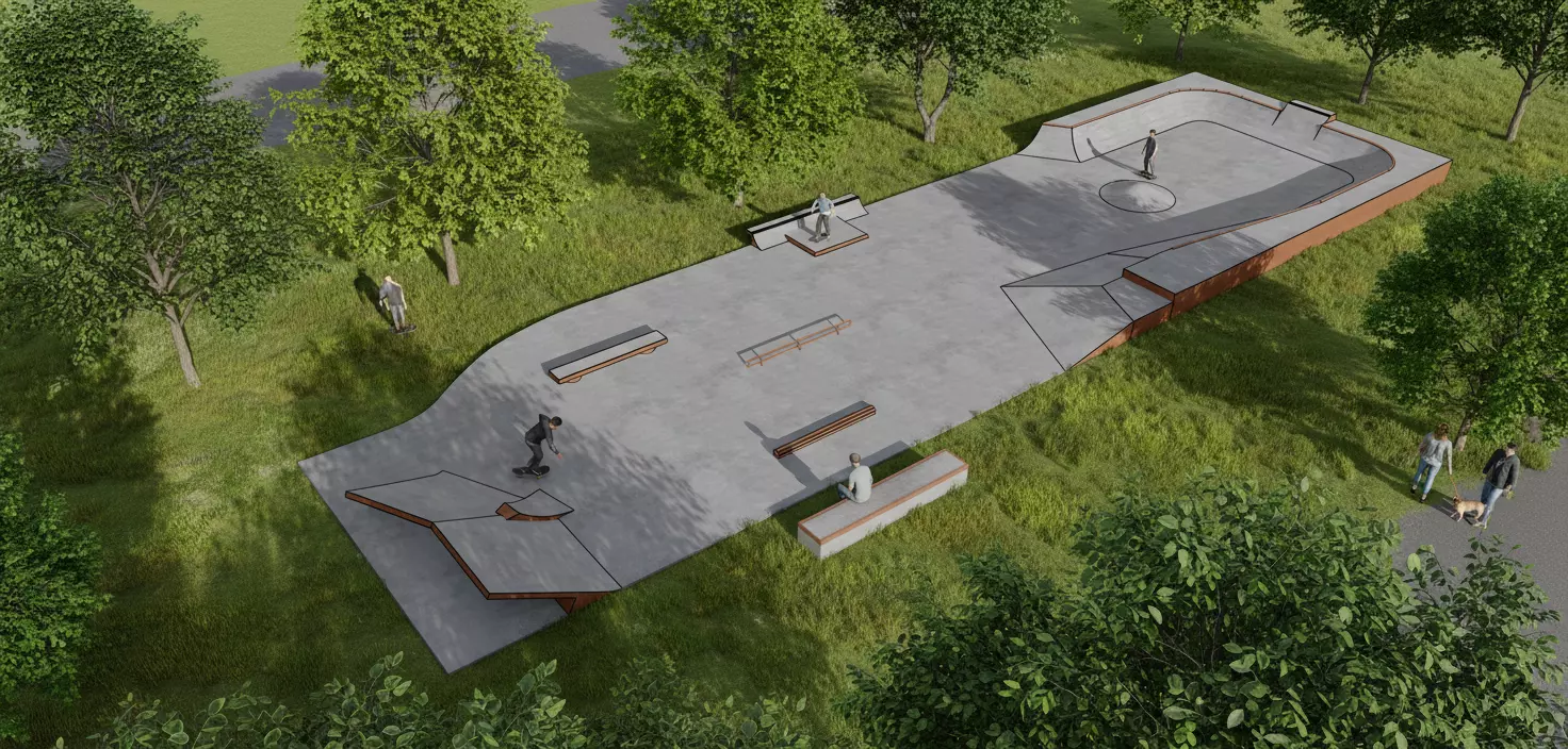Skatepark Pankow Berlin 3D Model STL OBJ FBX 3DS 3D model_0
