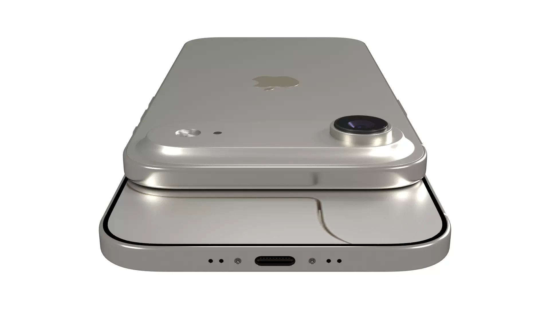 Apple iPhone 17 Air Light Gold 3D model_3