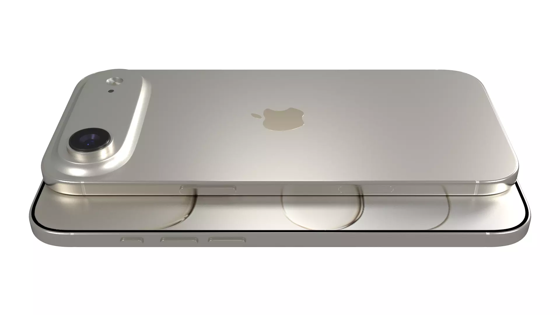 Apple iPhone 17 Air Light Gold 3D model_2