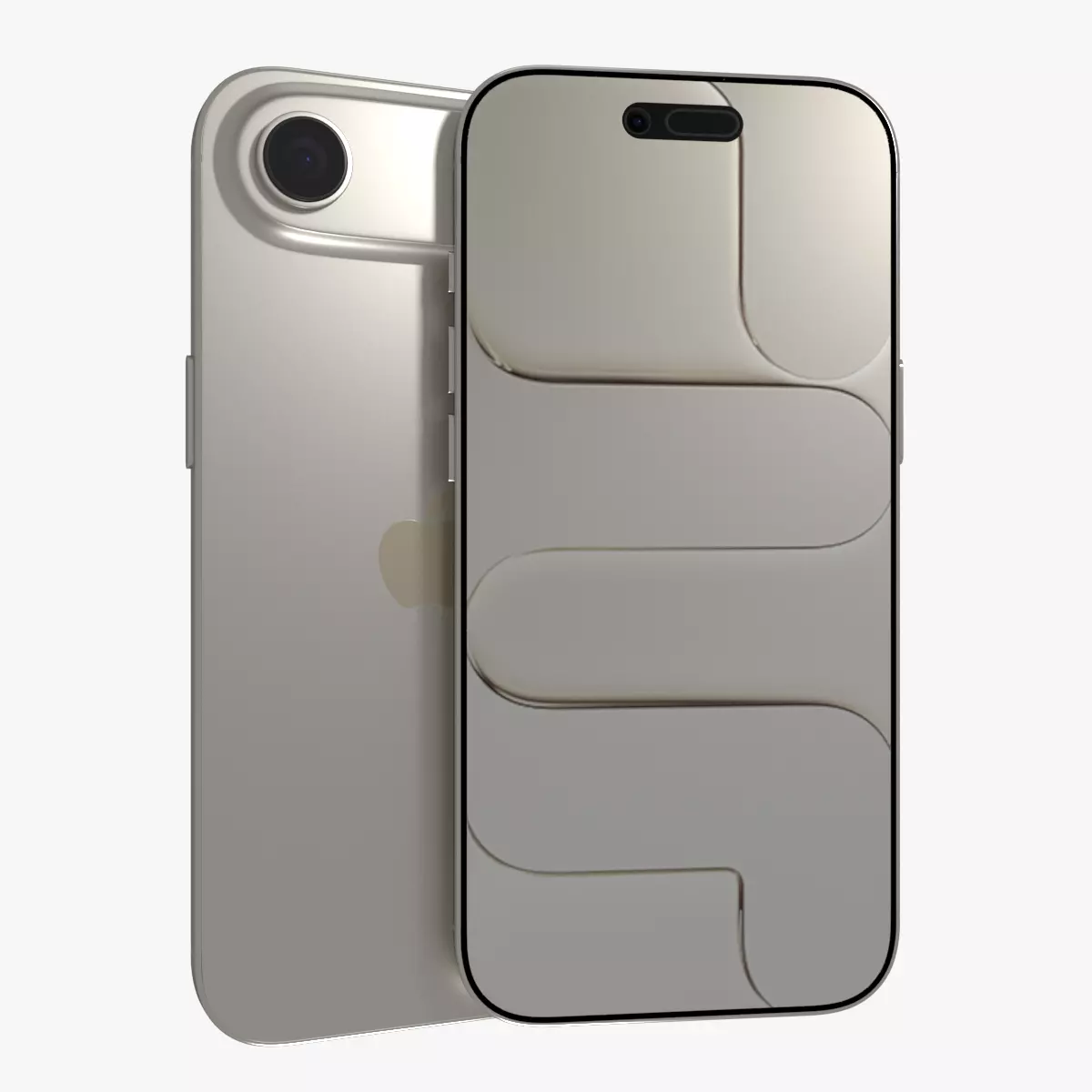 Apple iPhone 17 Air Light Gold 3D model_0
