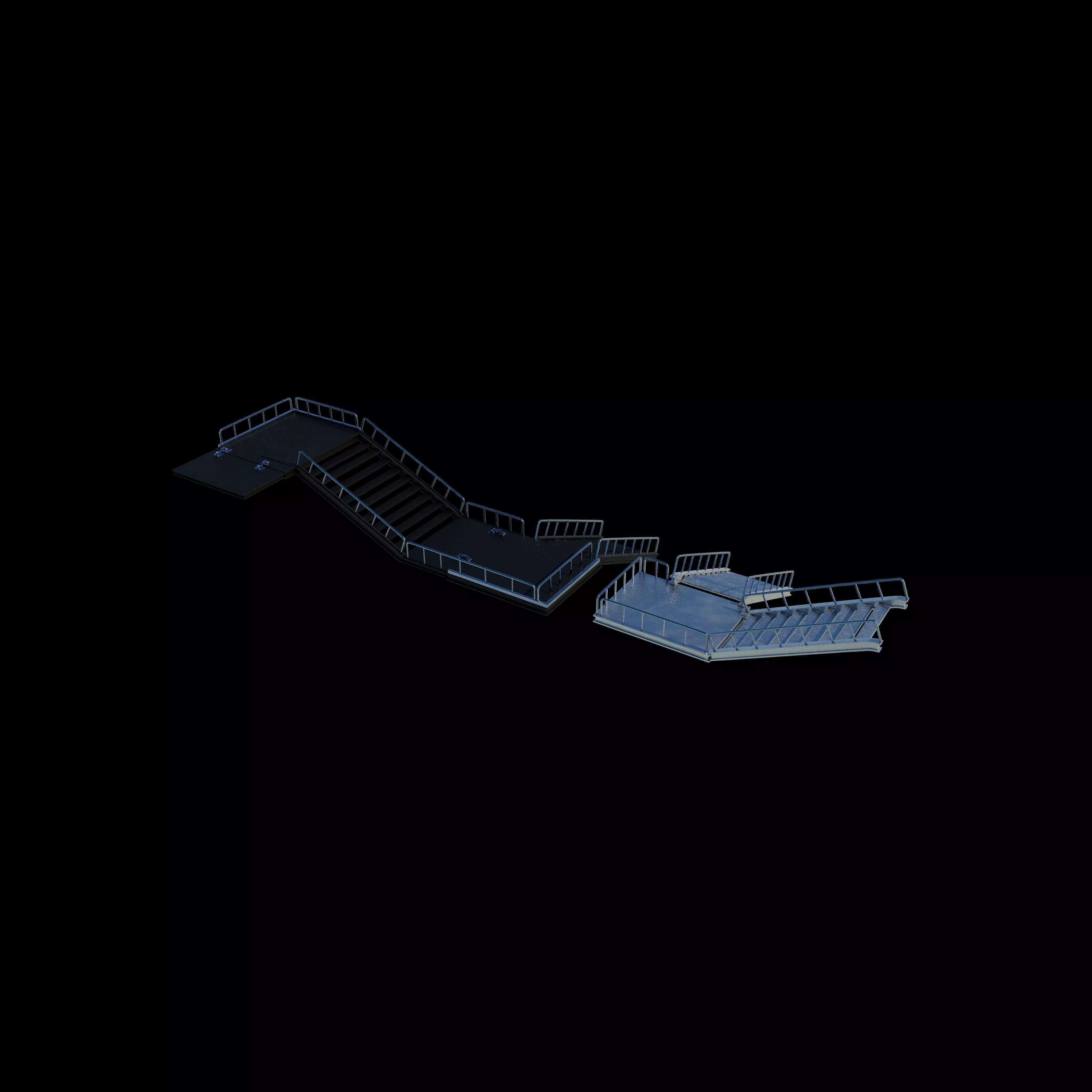 metal stair 2 3D model_4