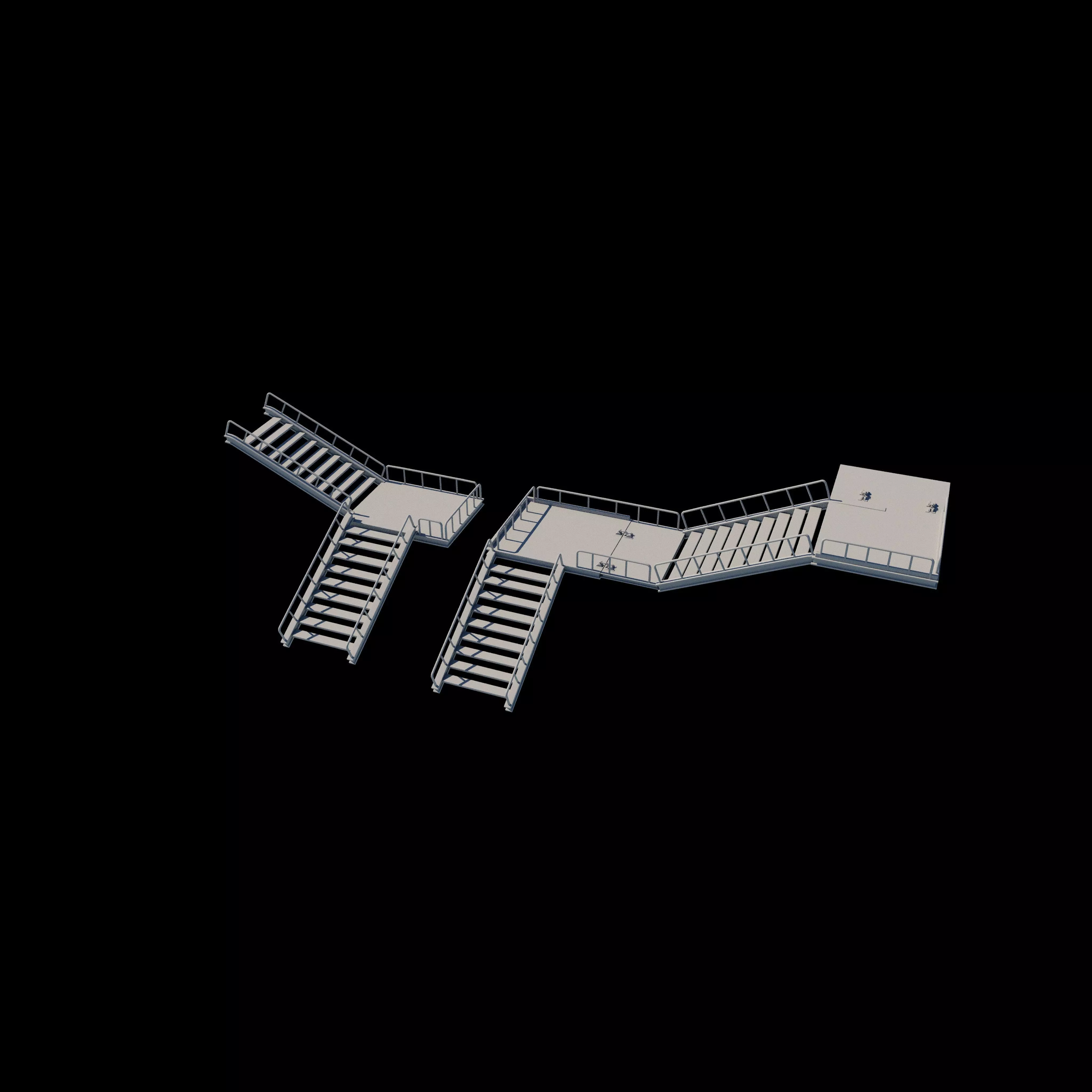 metal stair 2 3D model_16