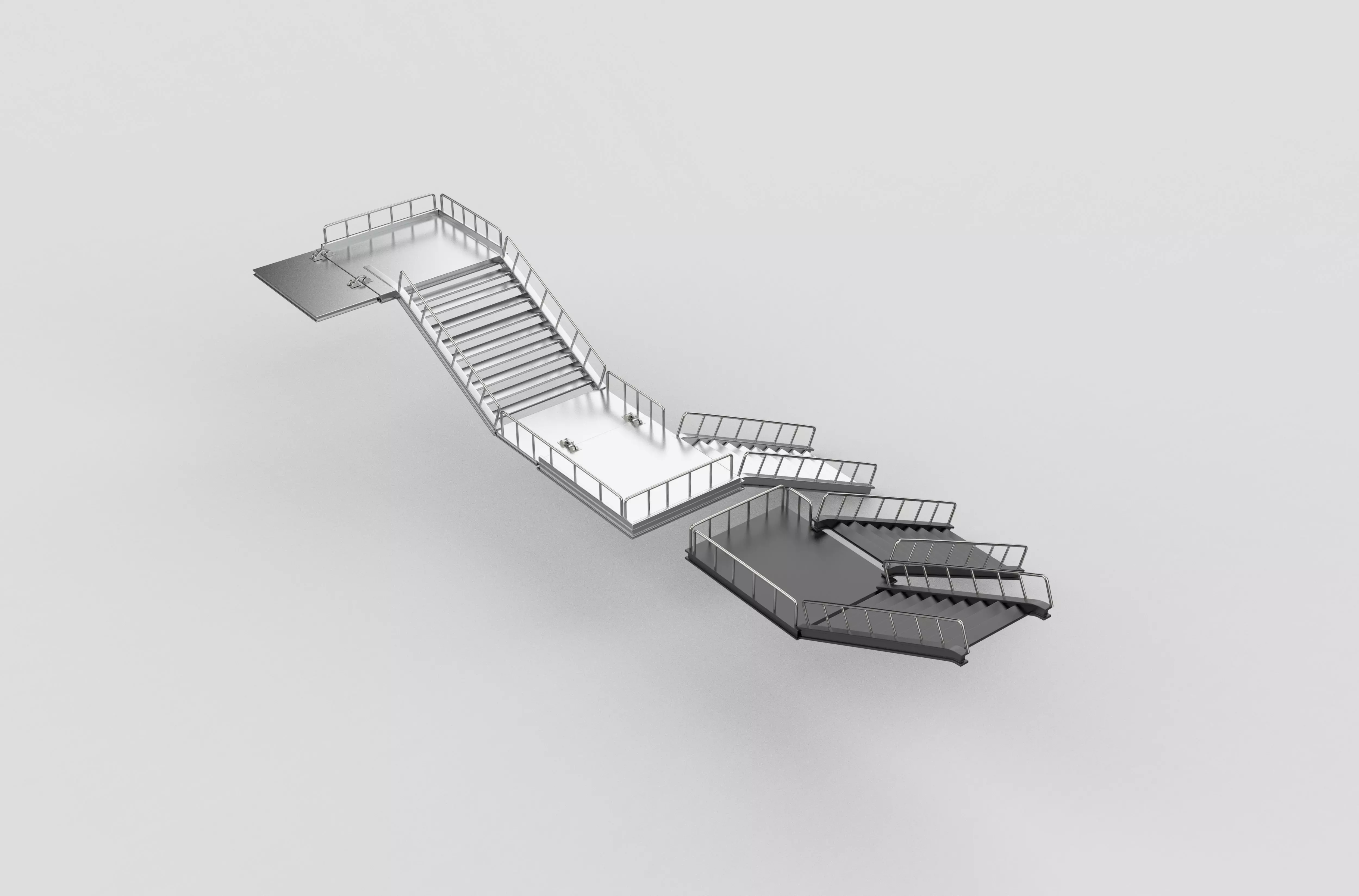 metal stair 2 3D model_11