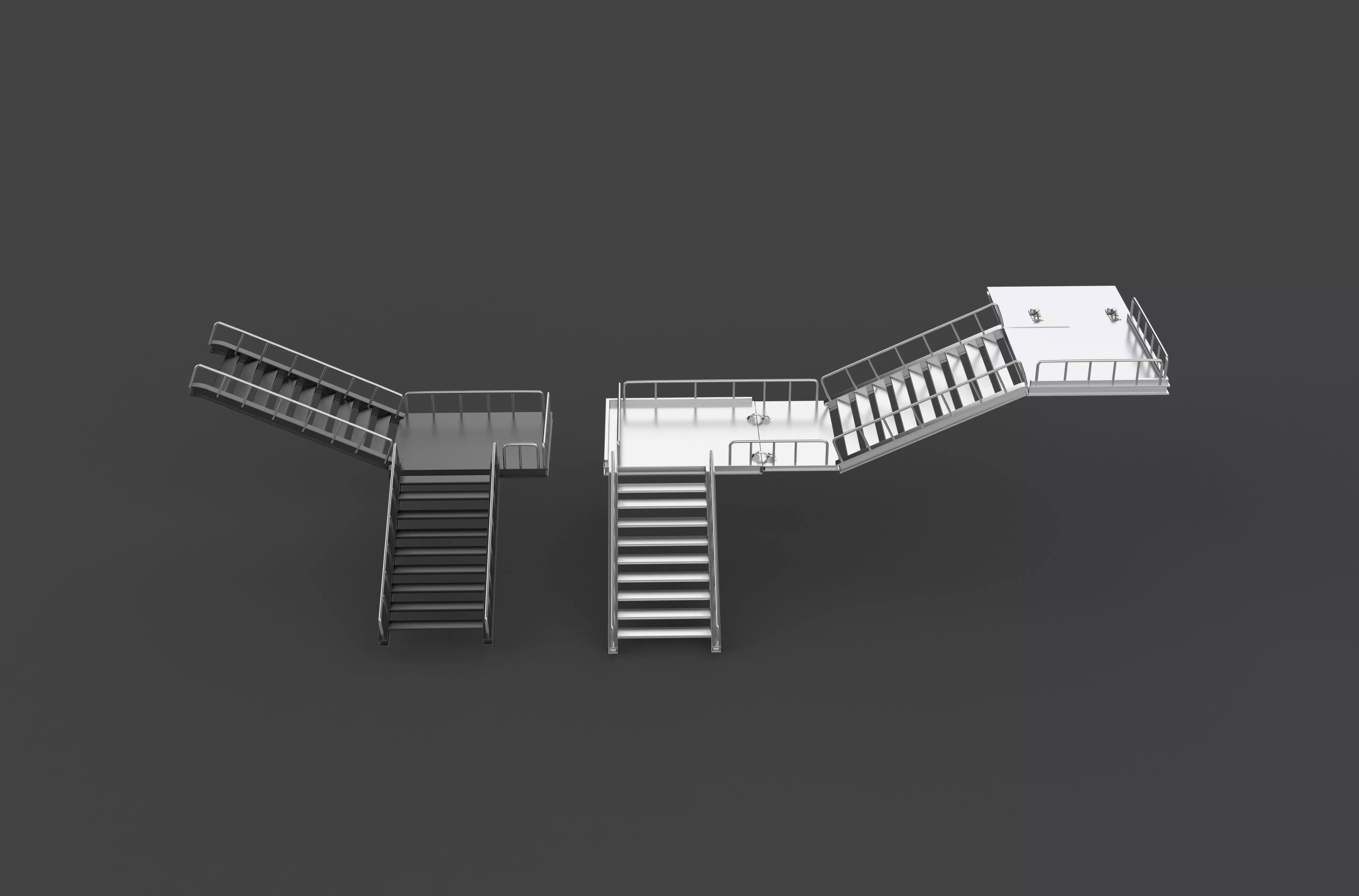 metal stair 2 3D model_12