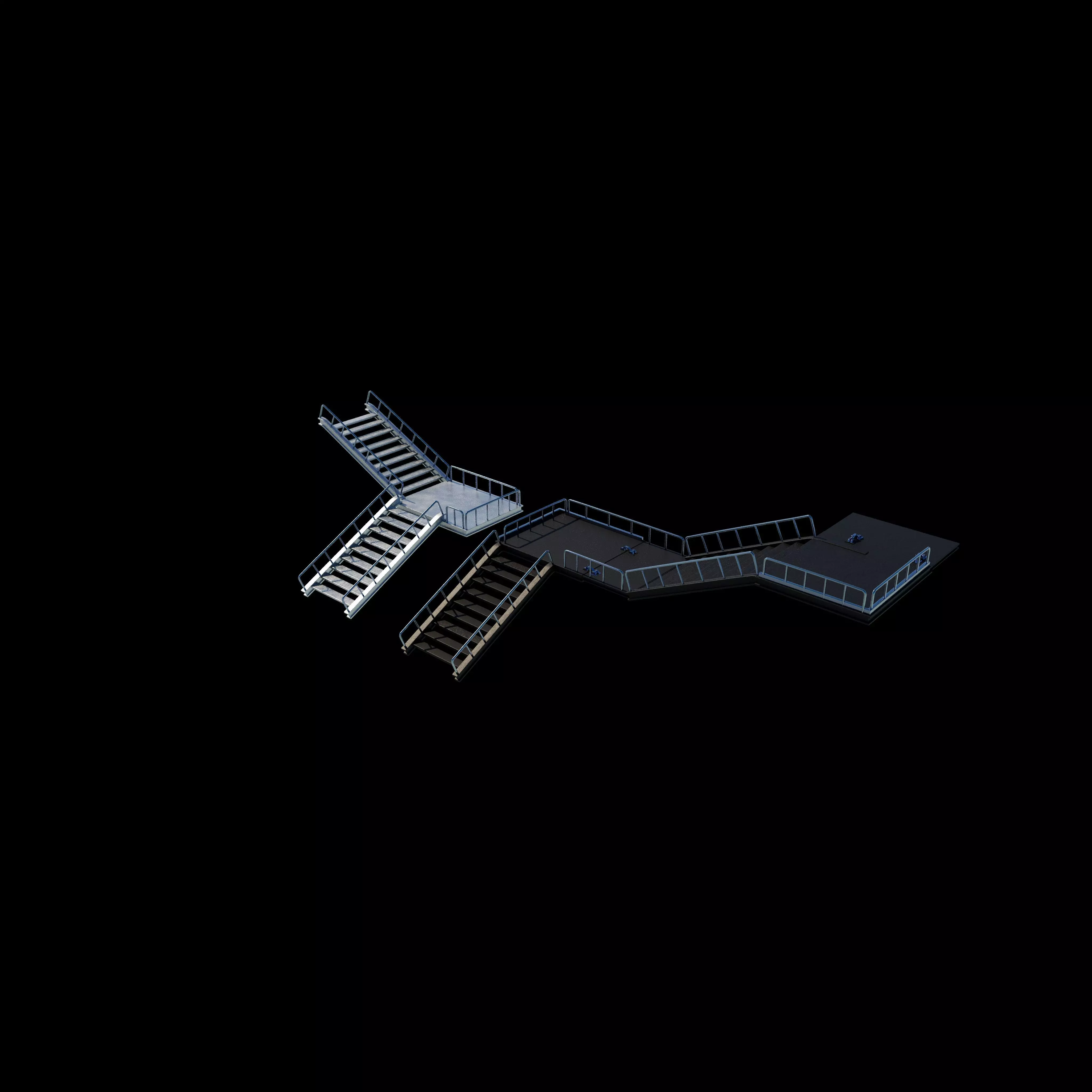 metal stair 2 3D model_6