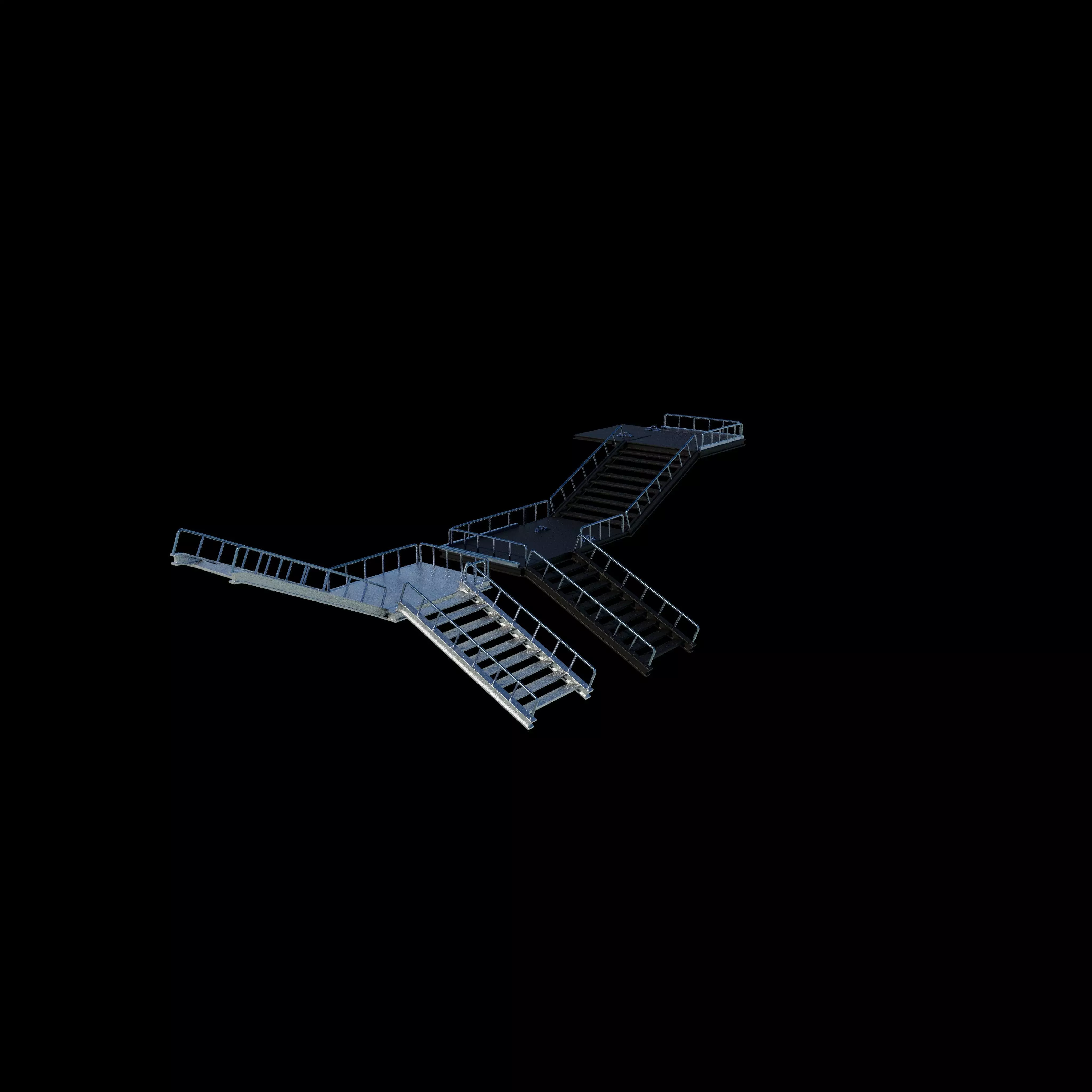 metal stair 2 3D model_8