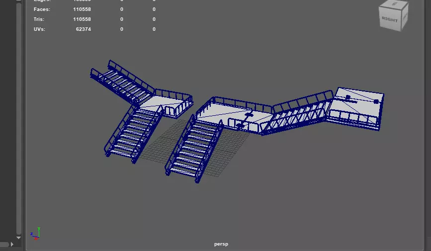 metal stair 2 3D model_14