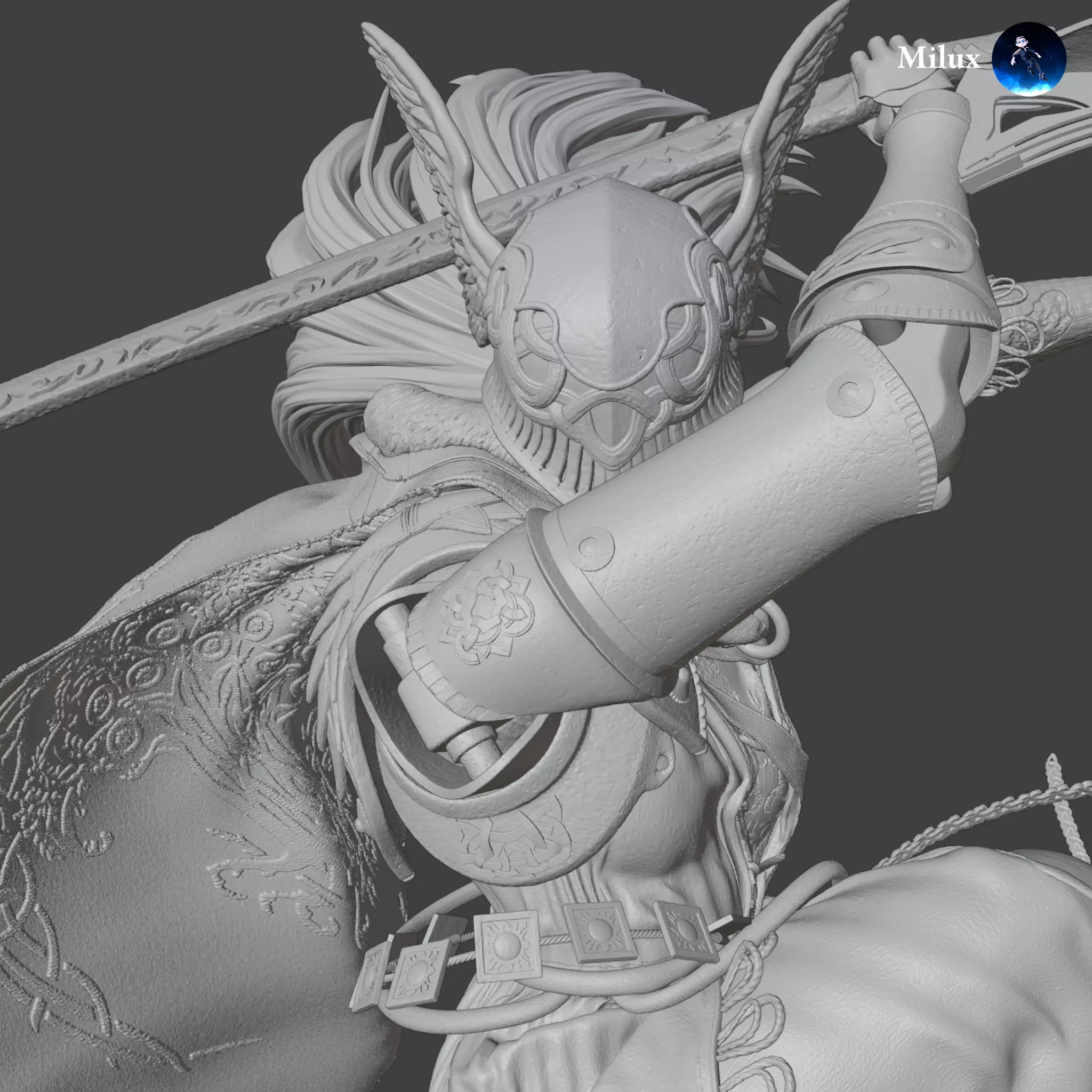 Malenia Blade of Miquella Statue - Elden Ring 3D print model_7