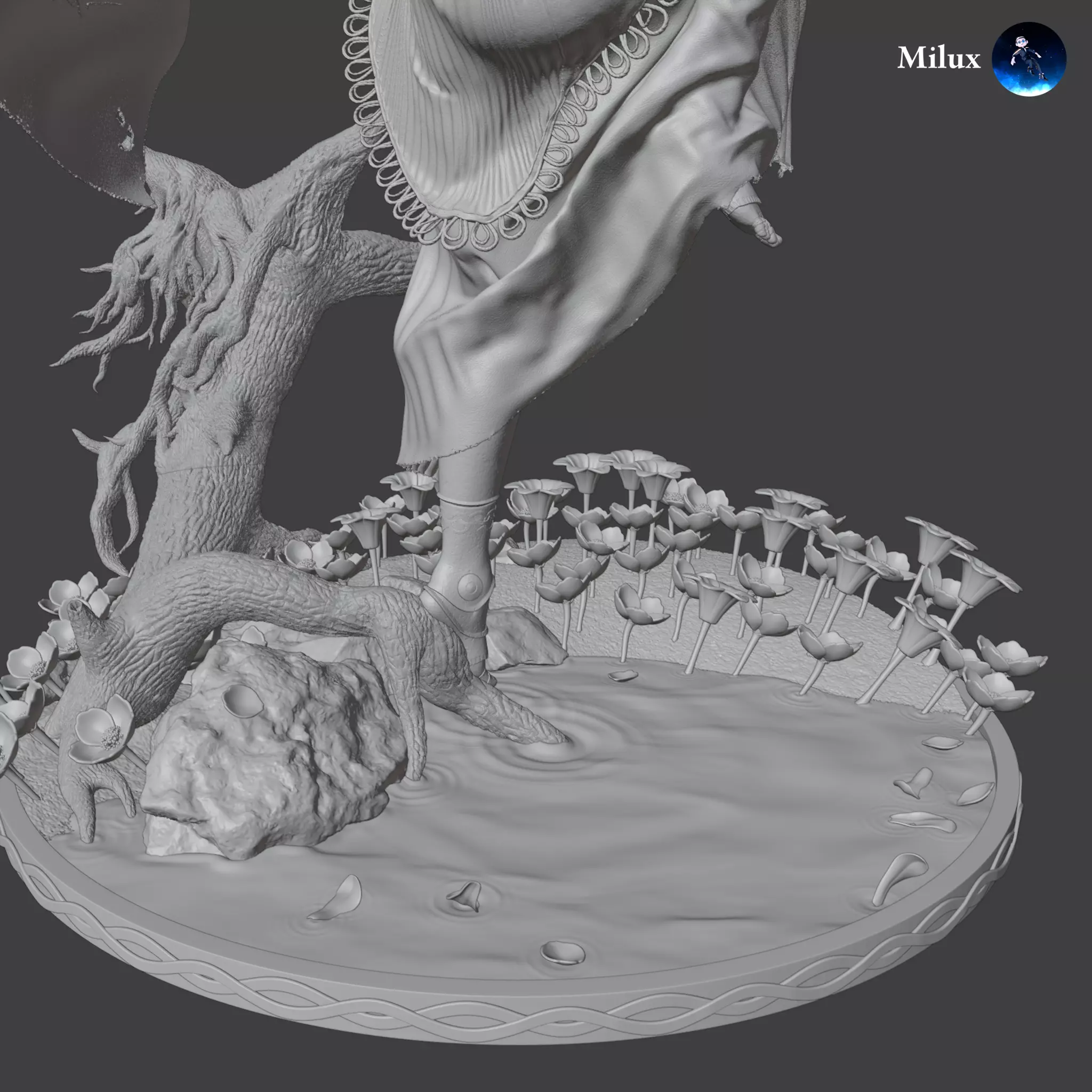 Malenia Blade of Miquella Statue - Elden Ring 3D print model_9