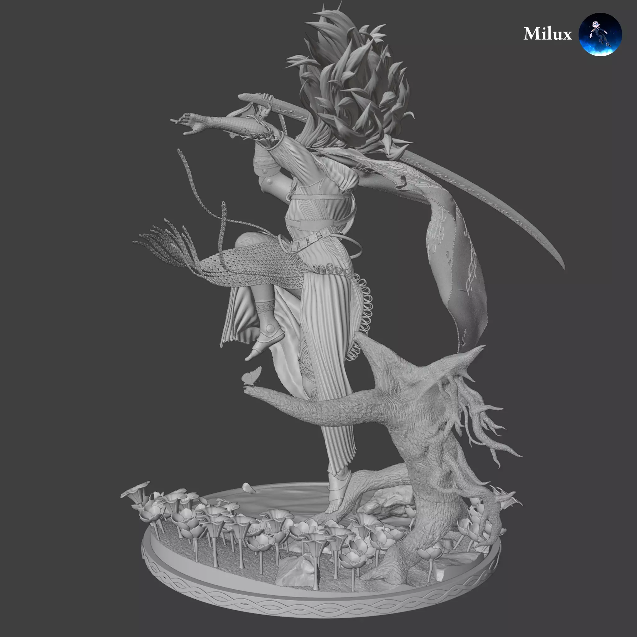 Malenia Blade of Miquella Statue - Elden Ring 3D print model_5