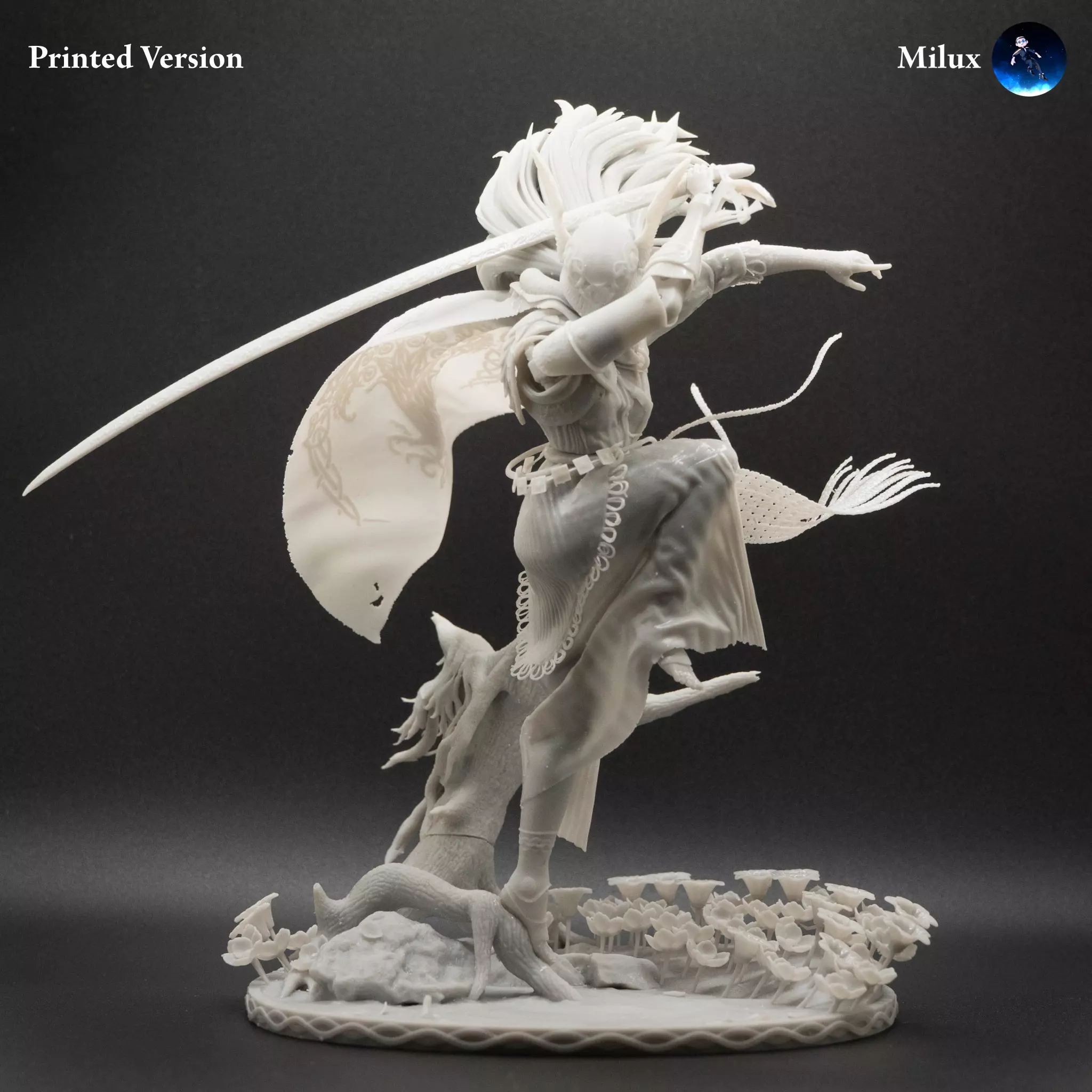 Malenia Blade of Miquella Statue - Elden Ring 3D print model_2
