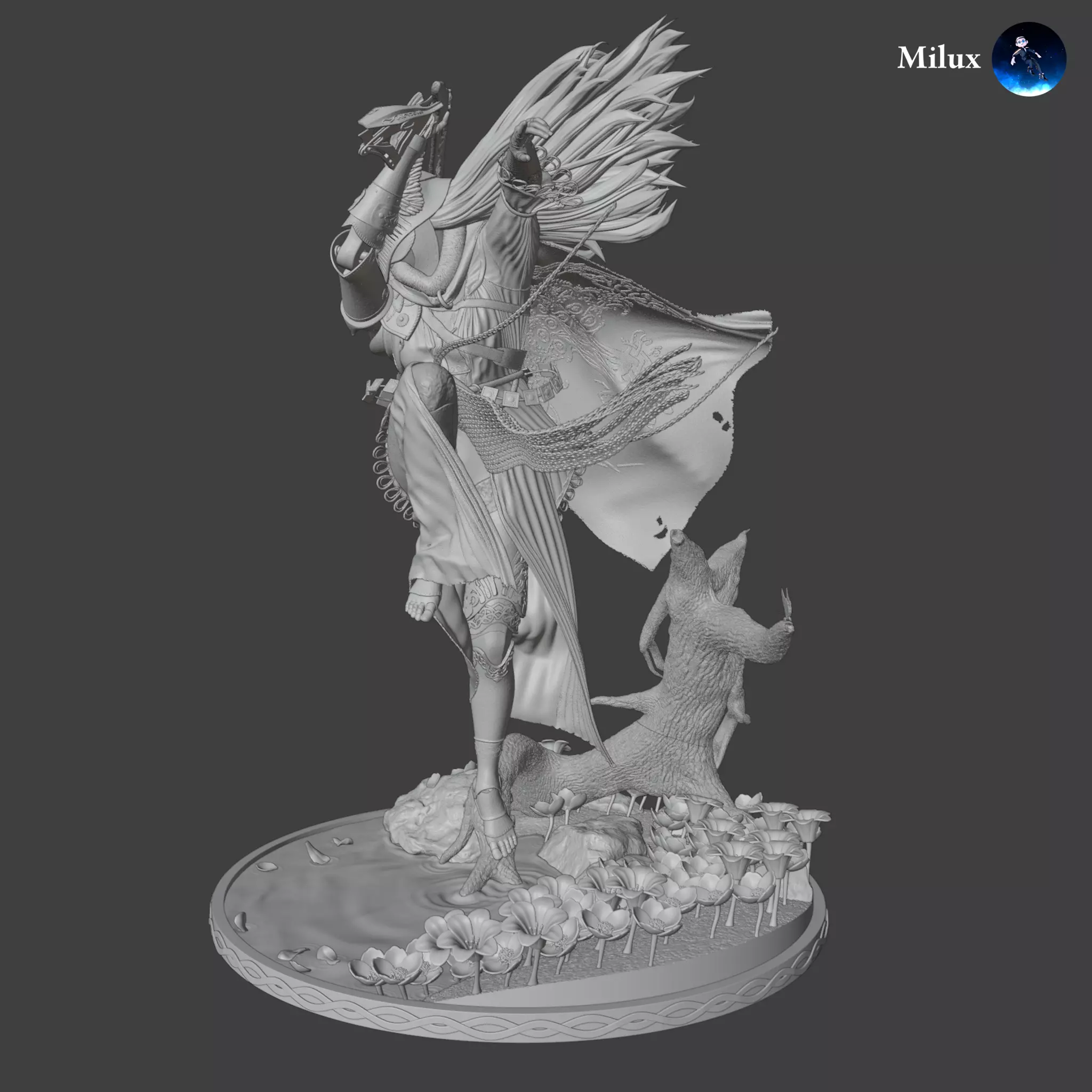 Malenia Blade of Miquella Statue - Elden Ring 3D print model_4