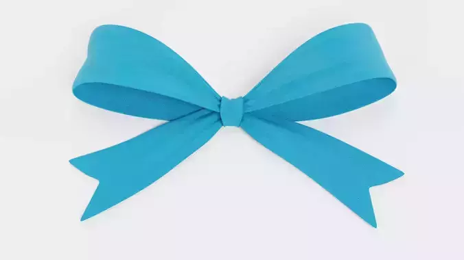 Ribbon Bow V3 - Turquoise Decorative Gift Wrapping