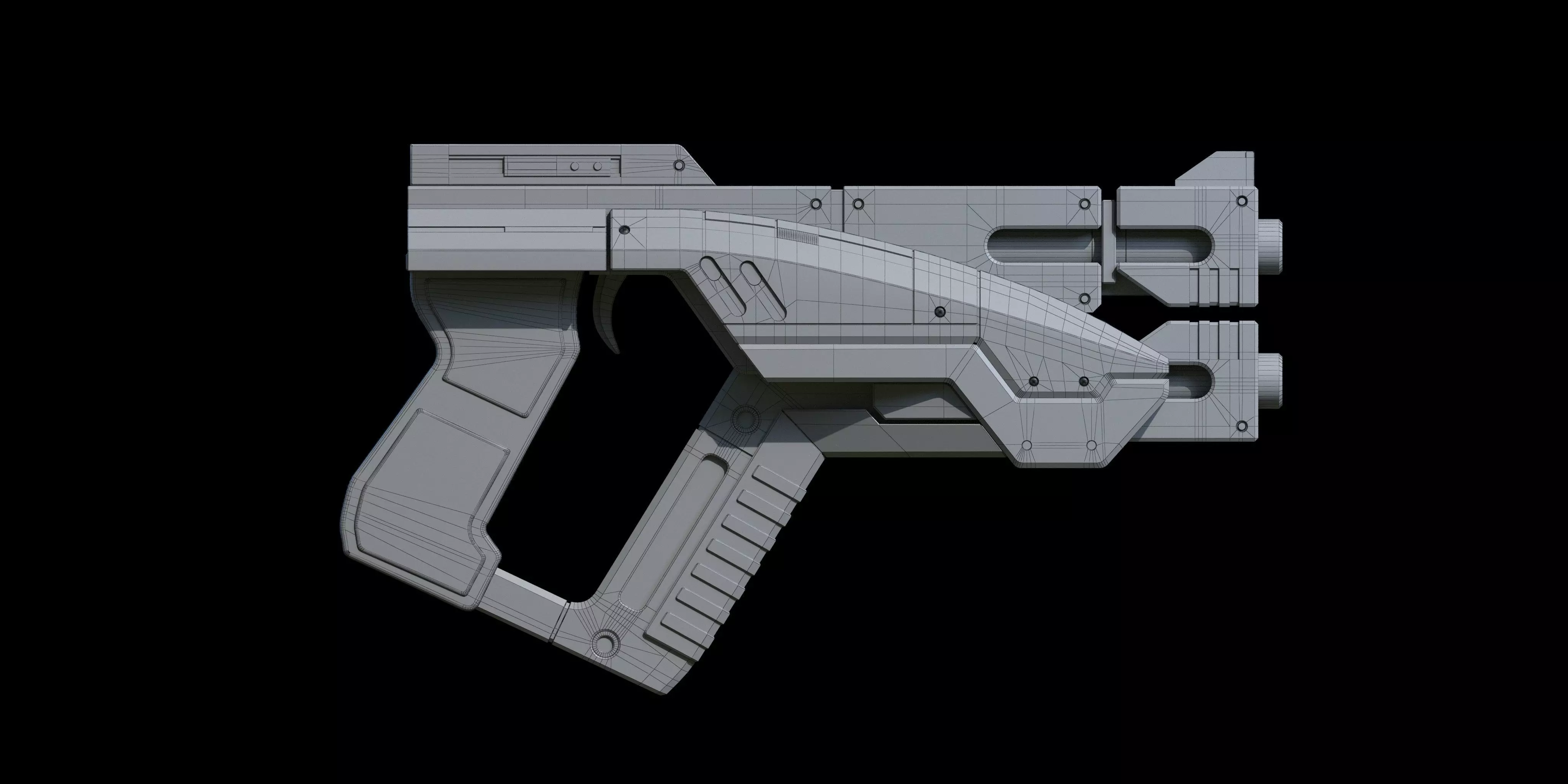 Predator Gun H1 Mass Effect 2 3D model_7