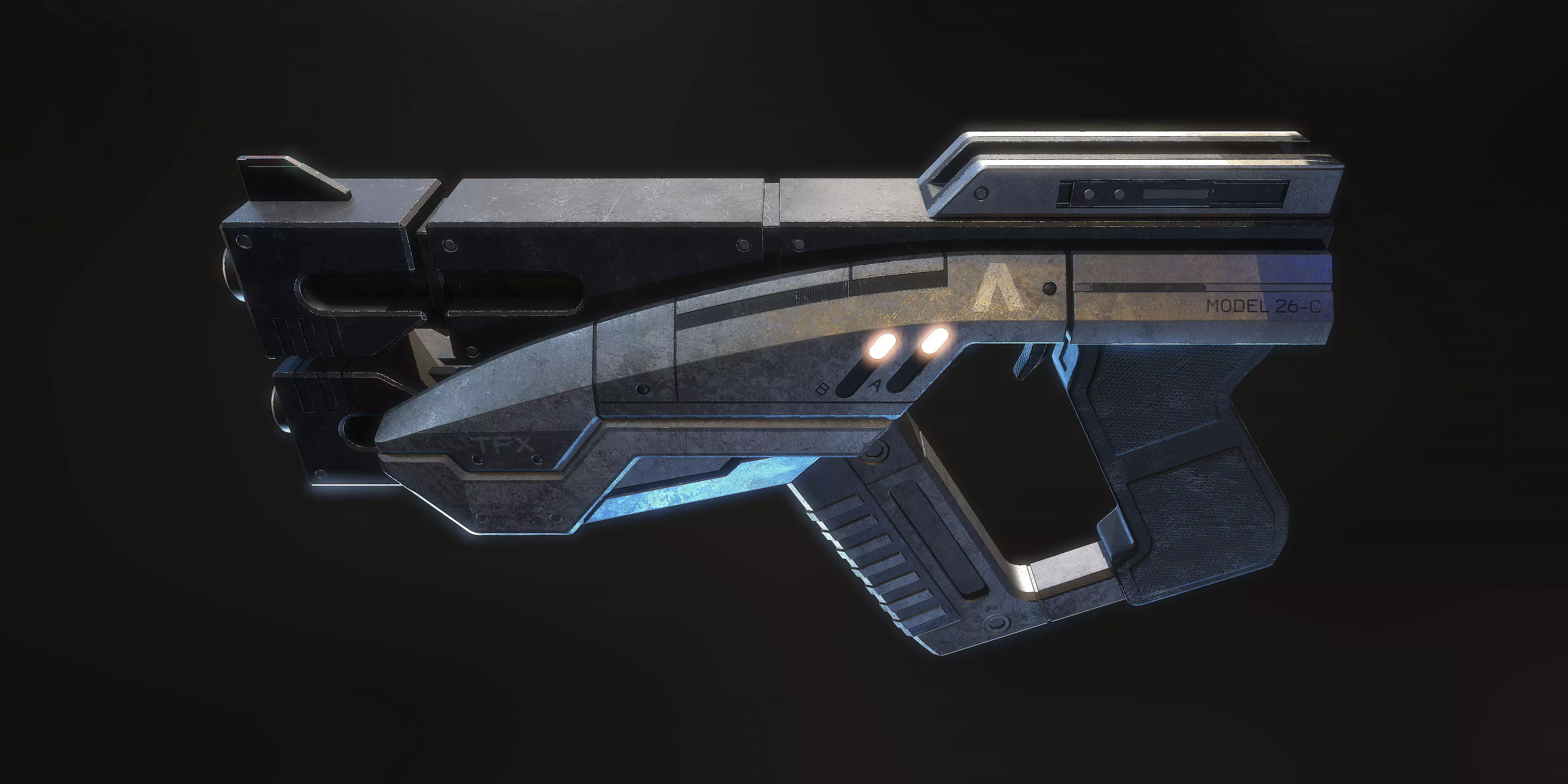 Predator Gun H1 Mass Effect 2 3D model_3