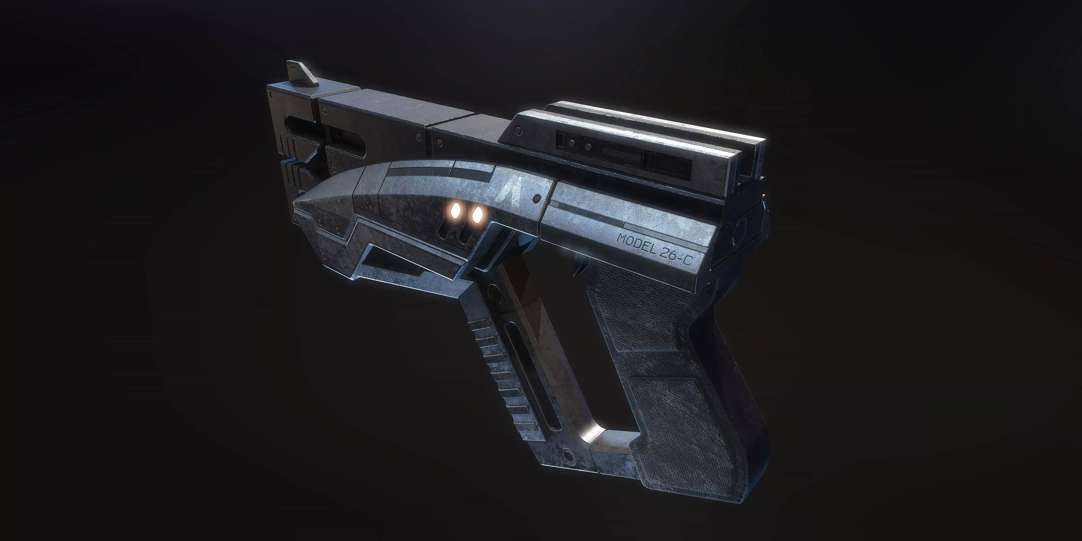 Predator Gun H1 Mass Effect 2 3D model_4