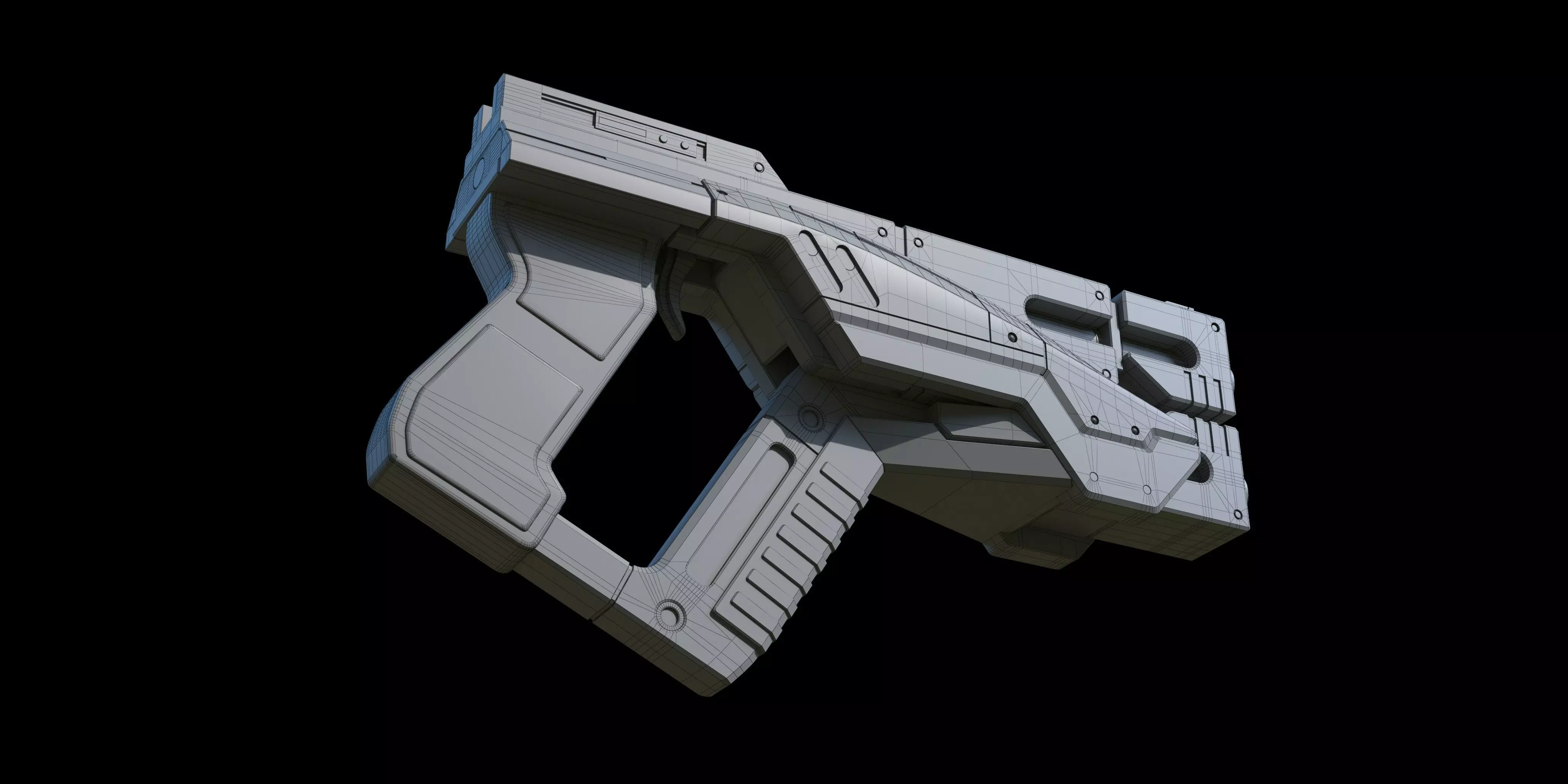 Predator Gun H1 Mass Effect 2 3D model_9