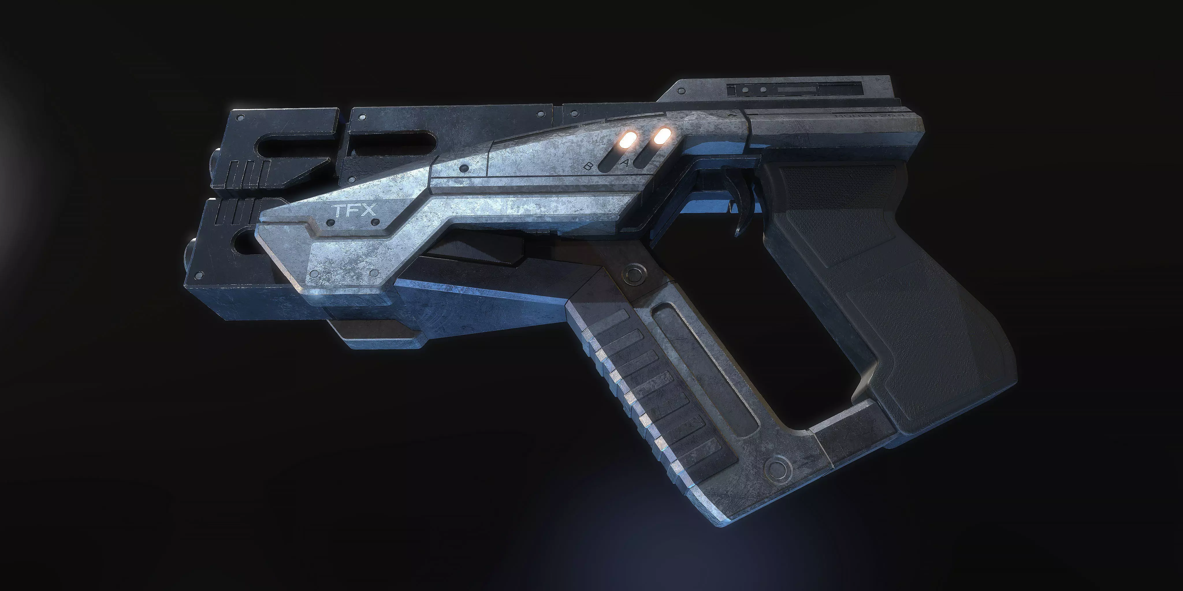 Predator Gun H1 Mass Effect 2 3D model_1