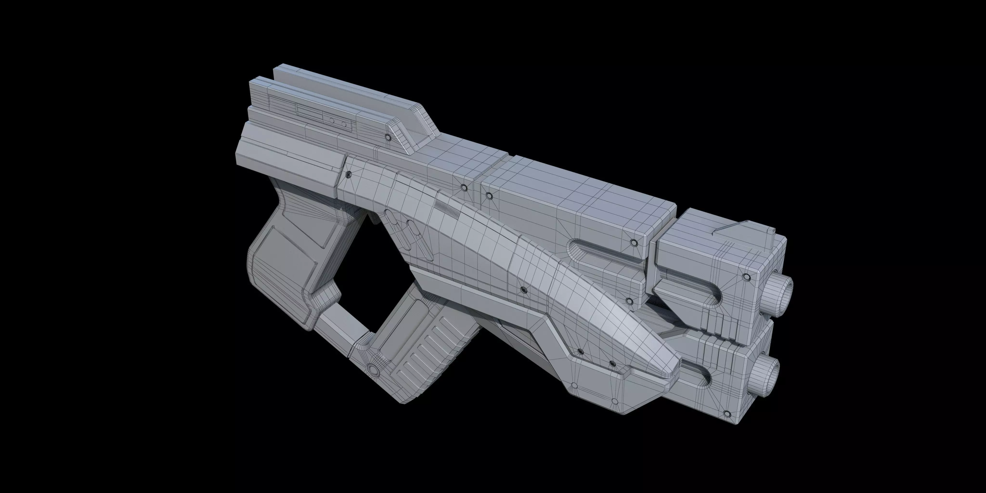 Predator Gun H1 Mass Effect 2 3D model_5