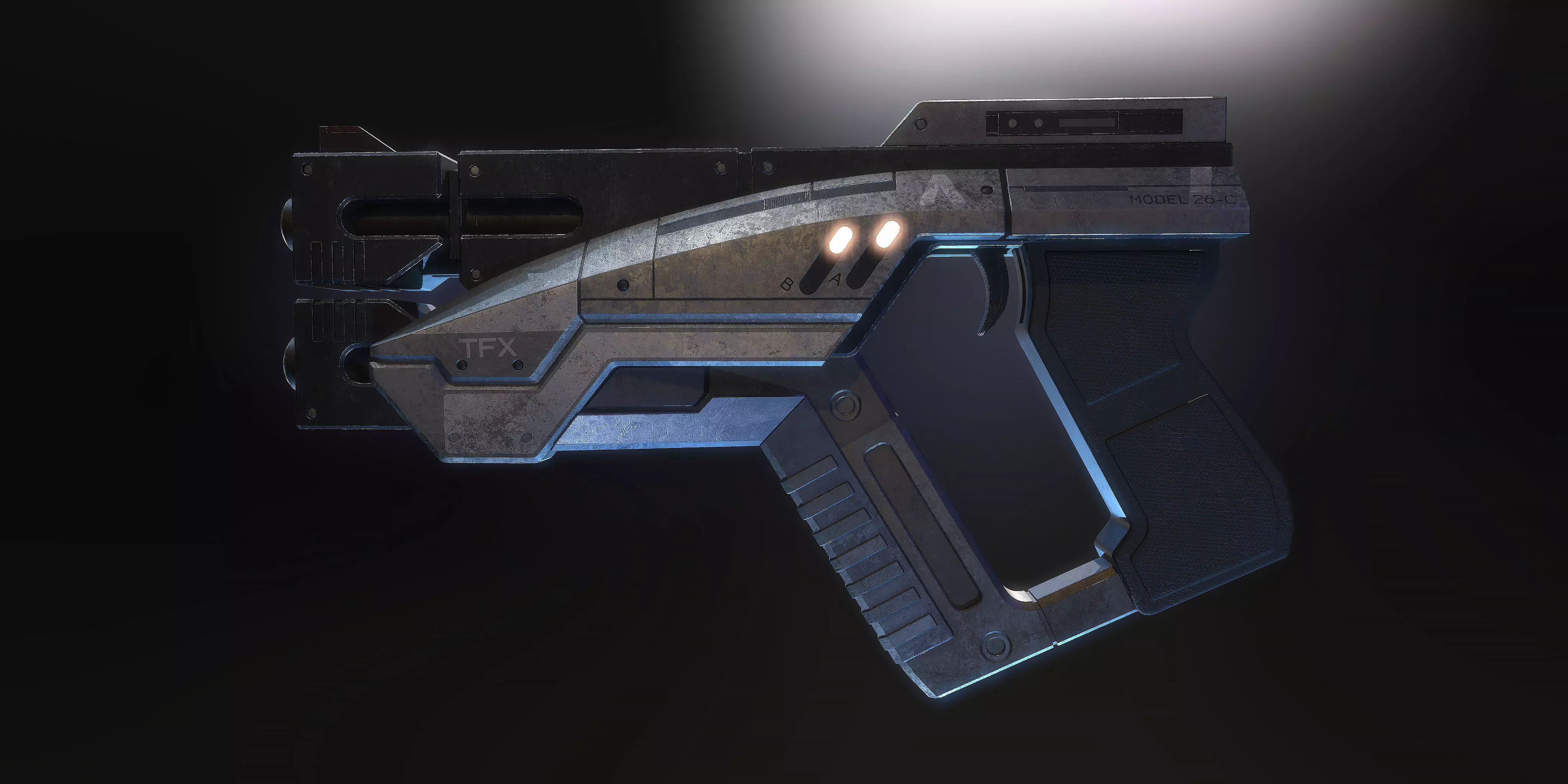 Predator Gun H1 Mass Effect 2 3D model_2