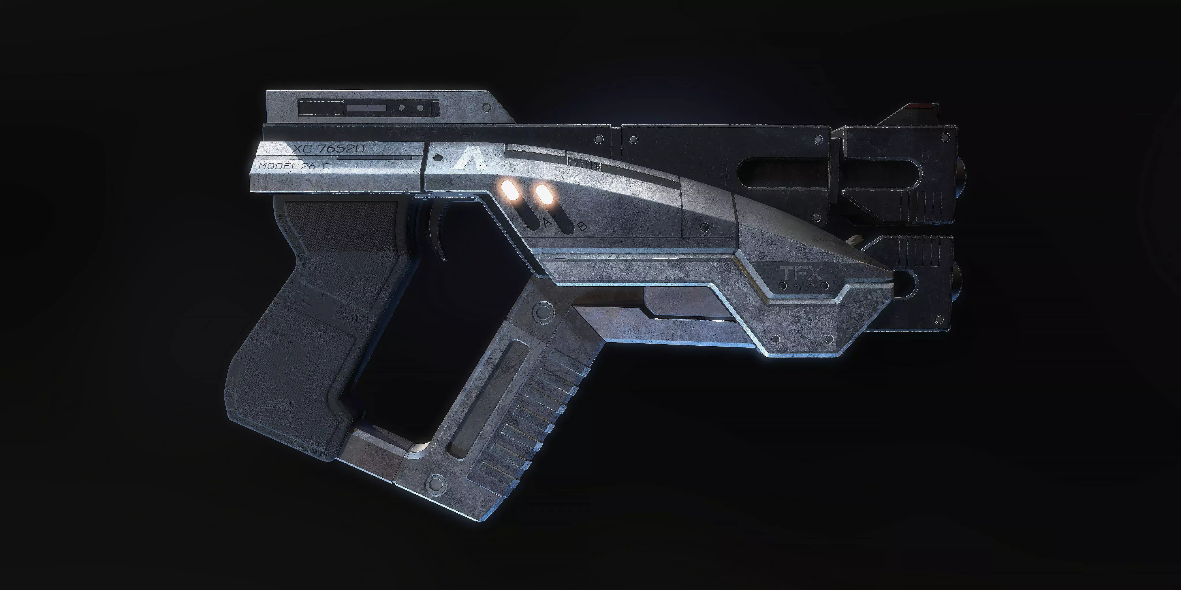 Predator Gun H1 Mass Effect 2 3D model_0