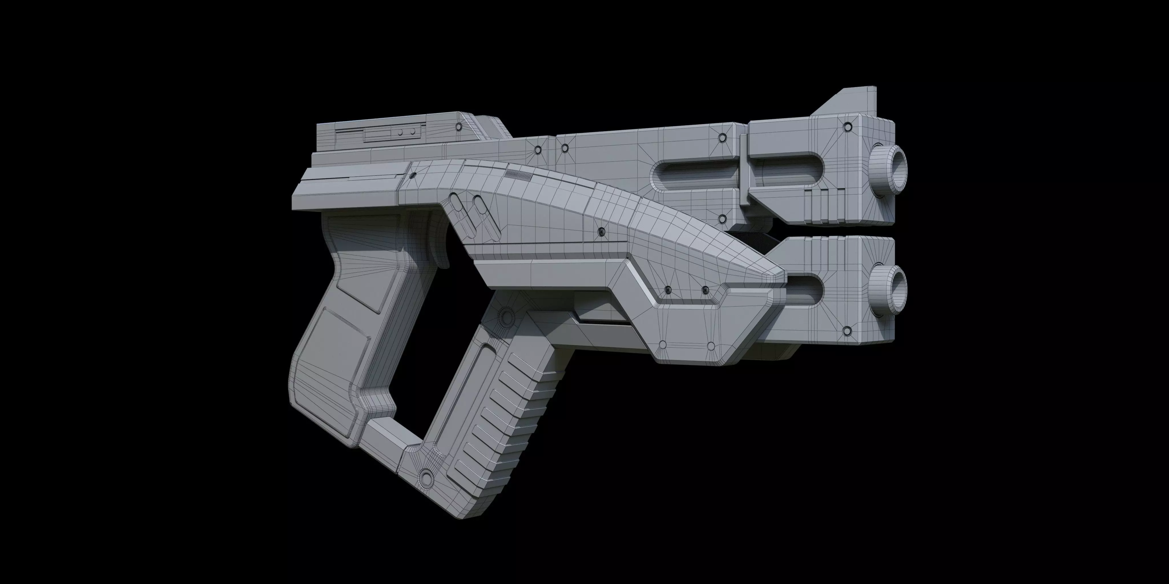 Predator Gun H1 Mass Effect 2 3D model_8
