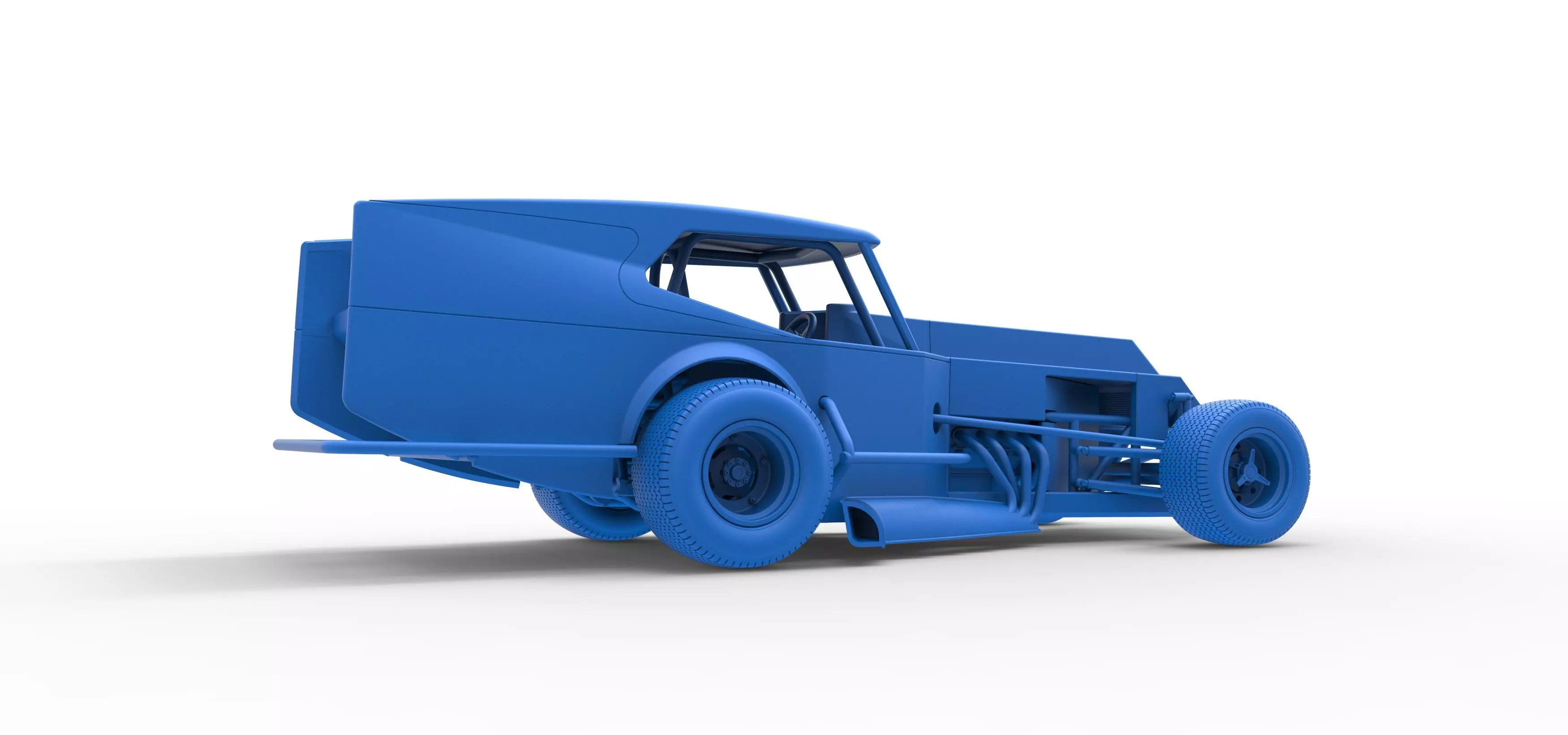 Vintage Dirt Modified stock car Version 5 Scale 1 to 25 3D print model_48