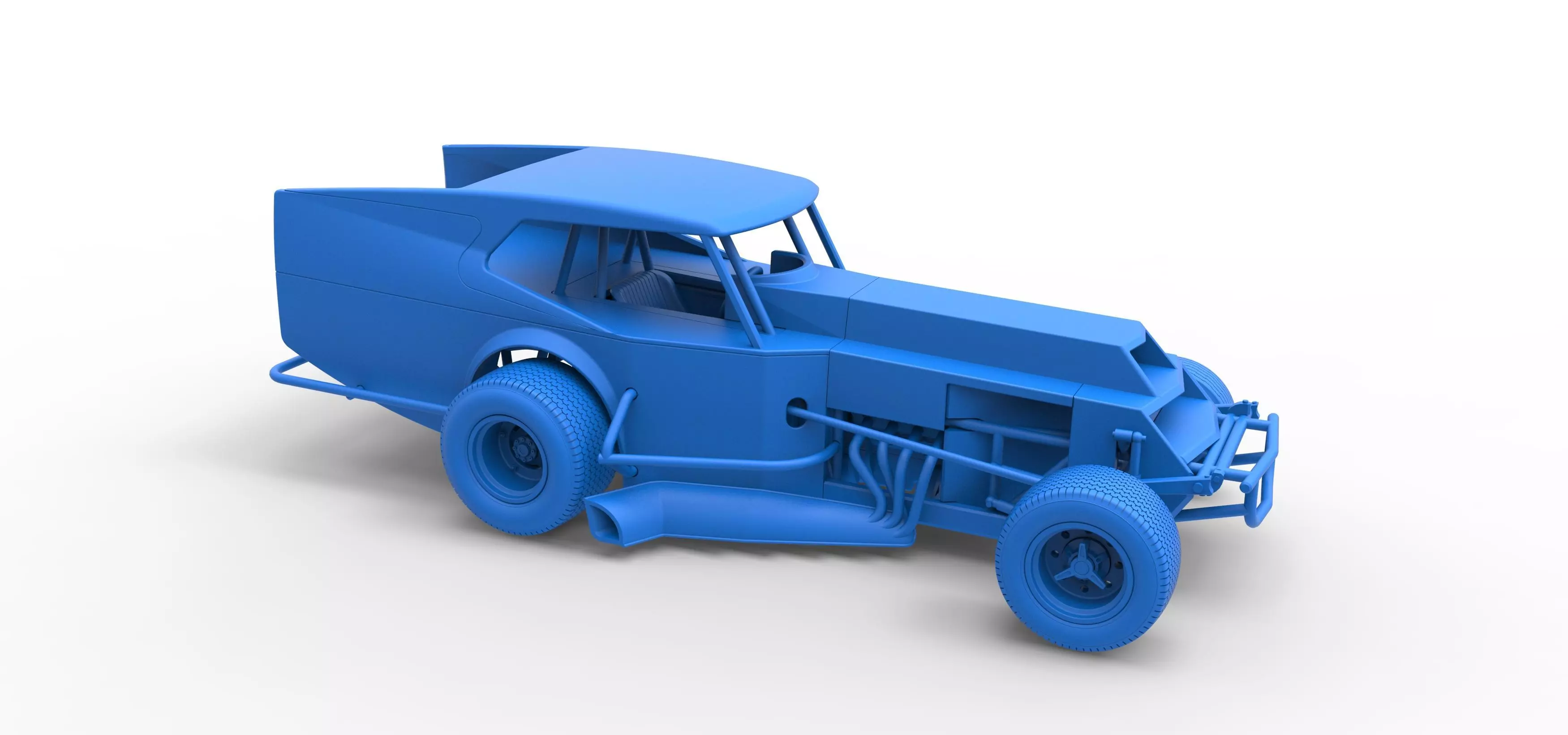 Vintage Dirt Modified stock car Version 5 Scale 1 to 25 3D print model_51