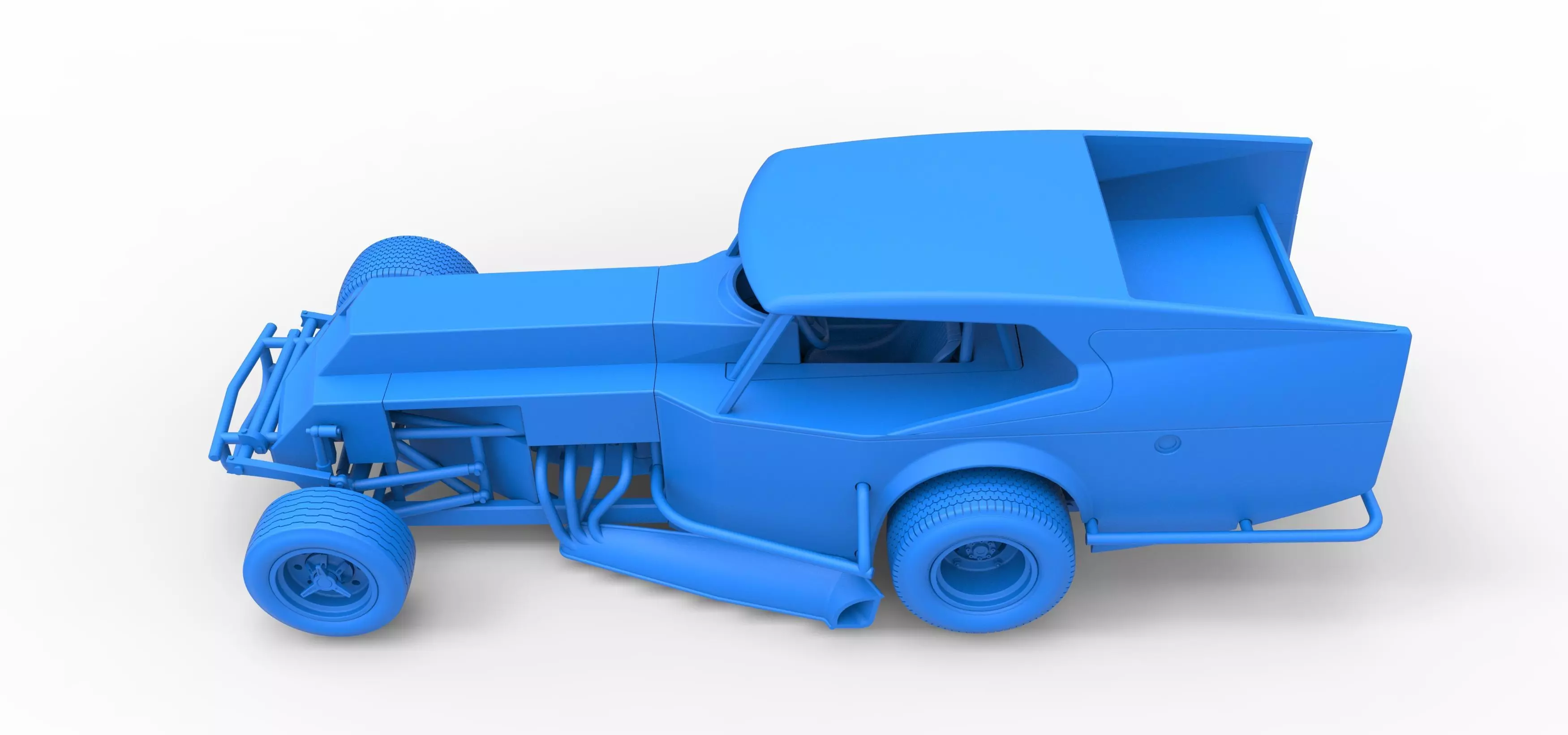 Vintage Dirt Modified stock car Version 5 Scale 1 to 25 3D print model_37