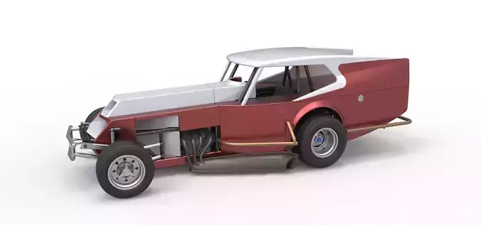 Vintage Dirt Modified stock car Version 5 Scale 1 to 25