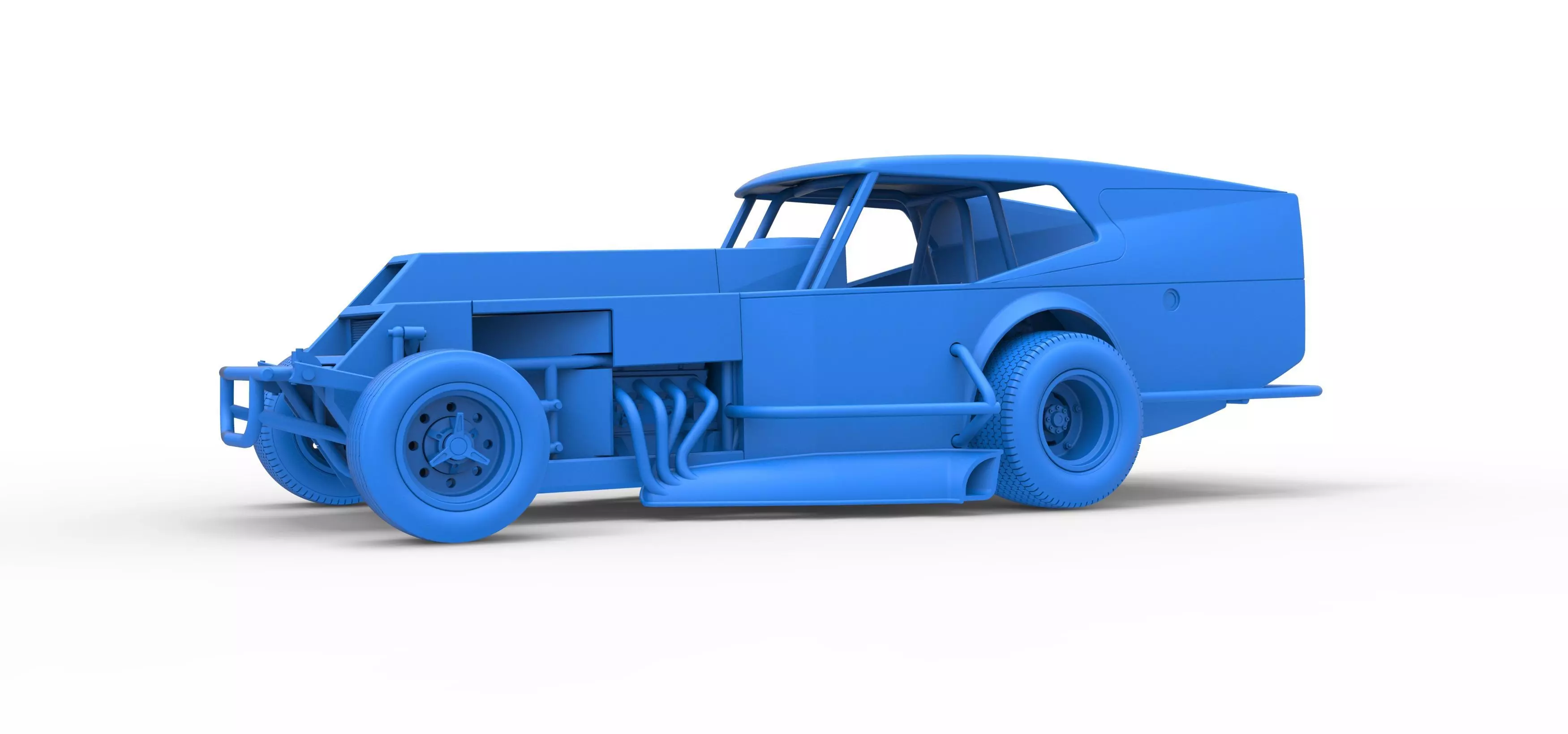 Vintage Dirt Modified stock car Version 5 Scale 1 to 25 3D print model_29