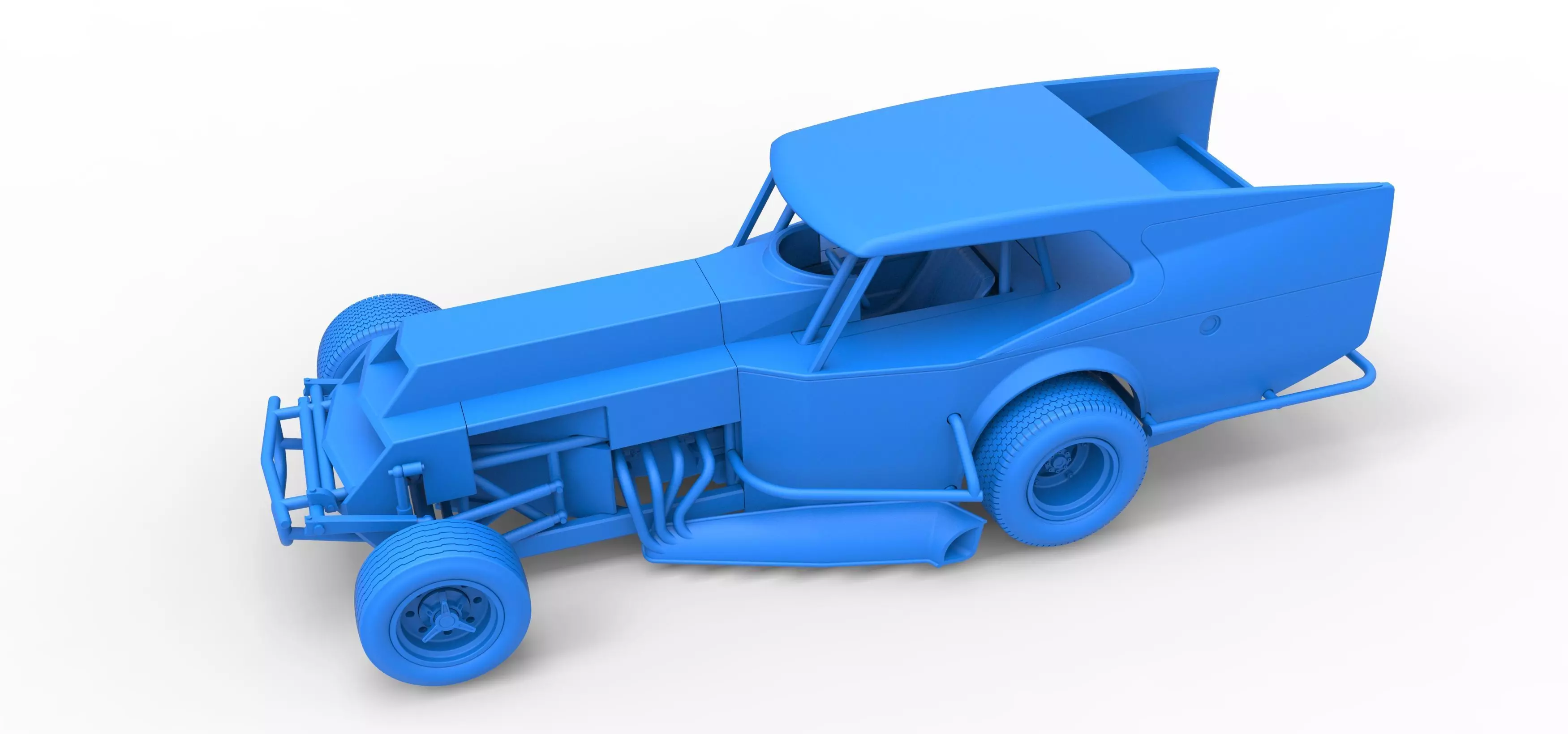 Vintage Dirt Modified stock car Version 5 Scale 1 to 25 3D print model_31