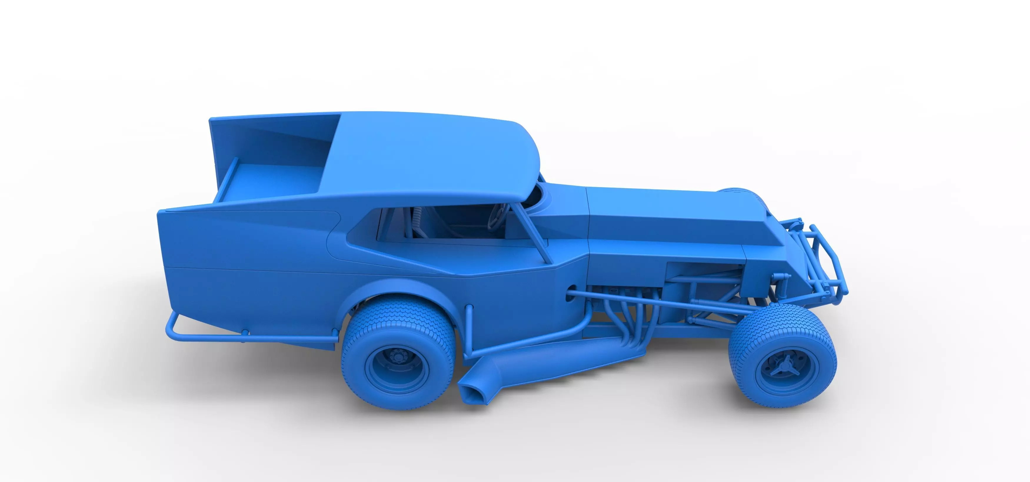 Vintage Dirt Modified stock car Version 5 Scale 1 to 25 3D print model_50