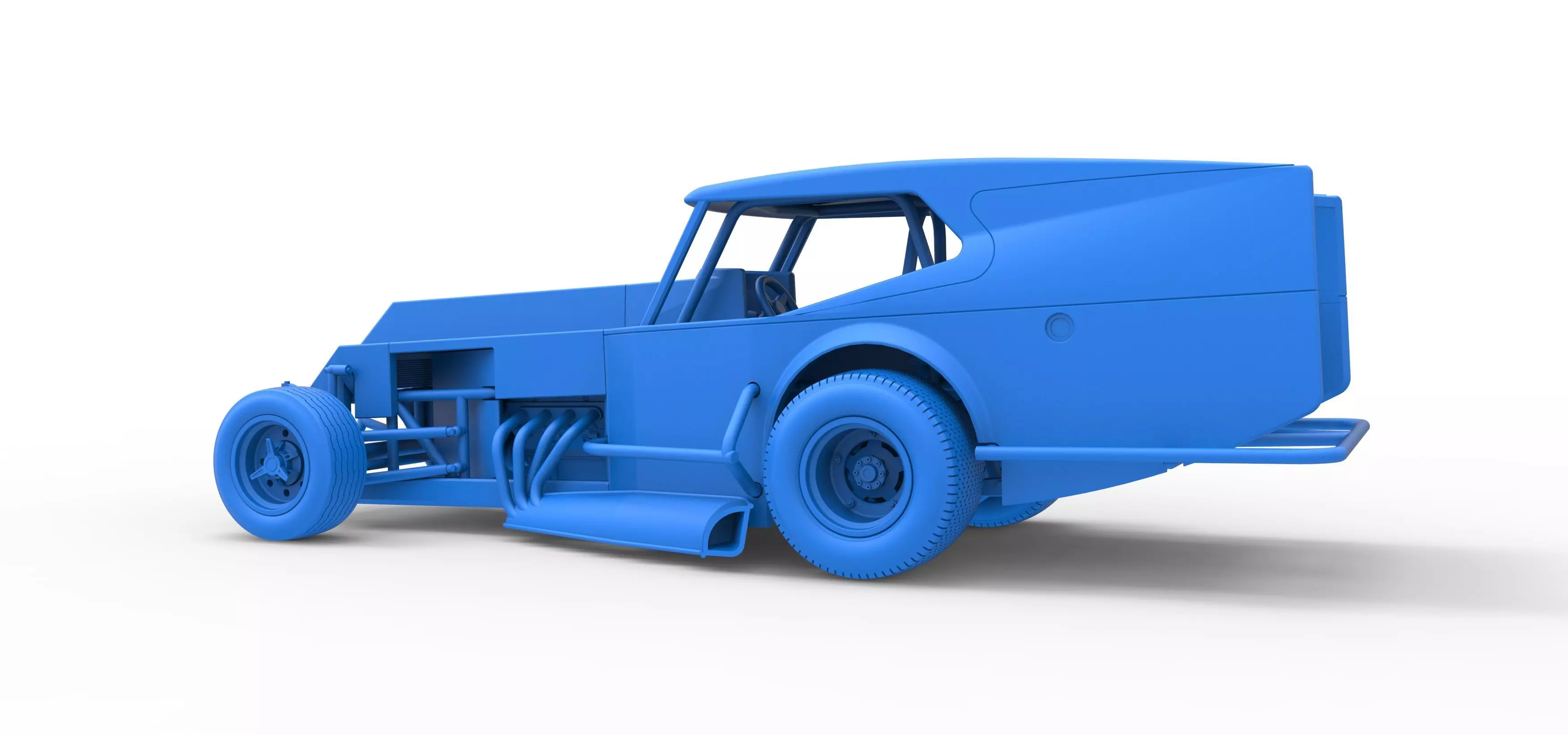 Vintage Dirt Modified stock car Version 5 Scale 1 to 25 3D print model_40