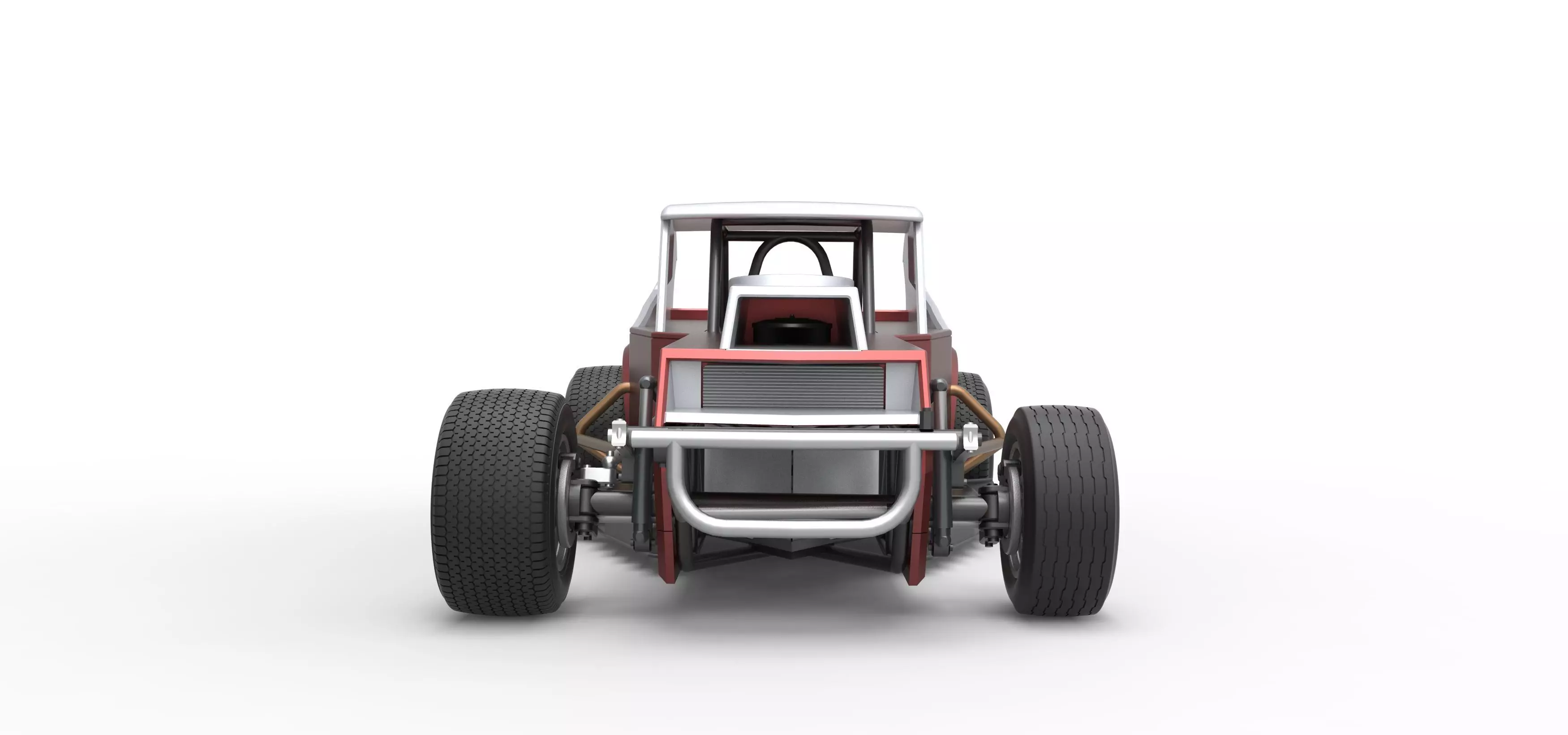 Vintage Dirt Modified stock car Version 5 Scale 1 to 25 3D print model_7