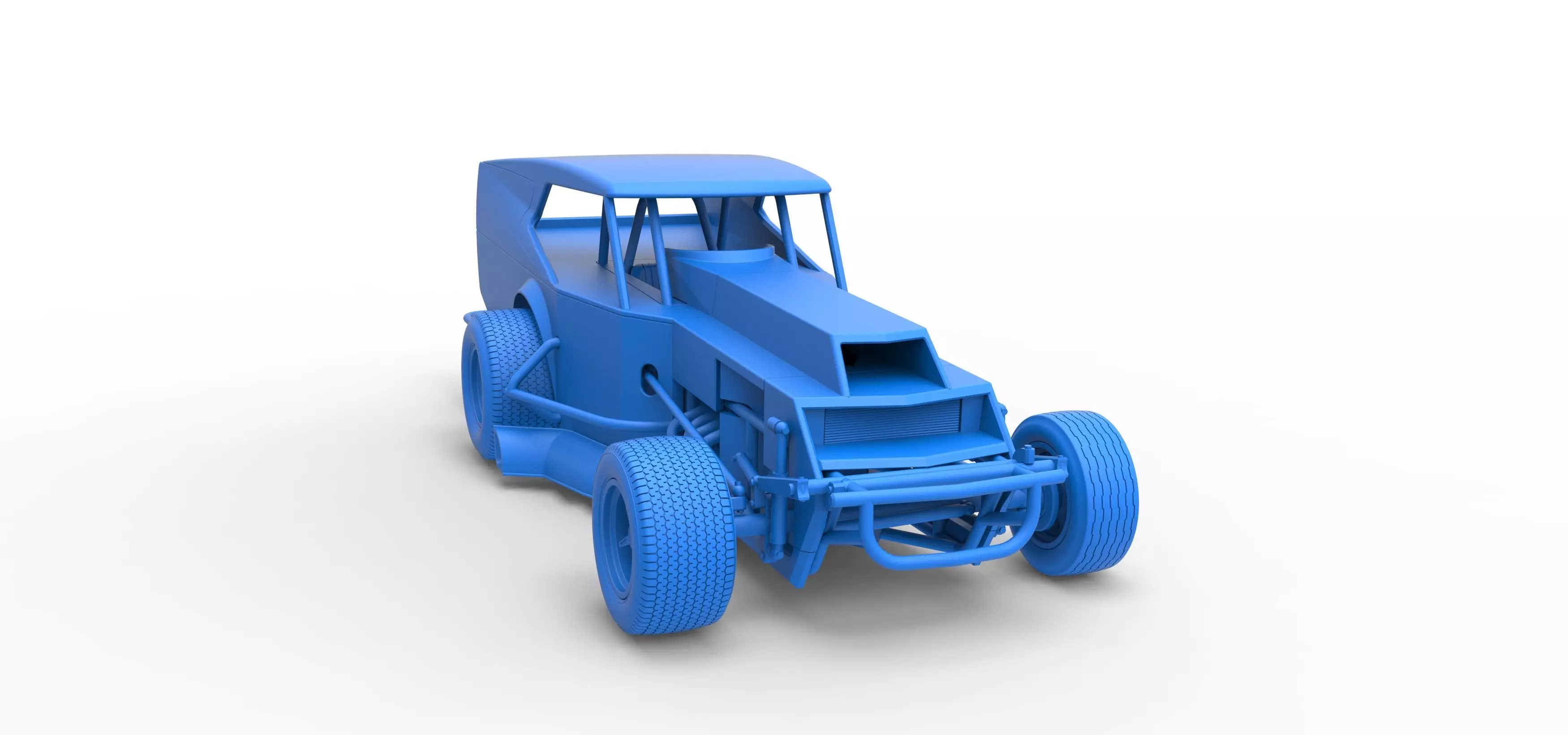 Vintage Dirt Modified stock car Version 5 Scale 1 to 25 3D print model_53