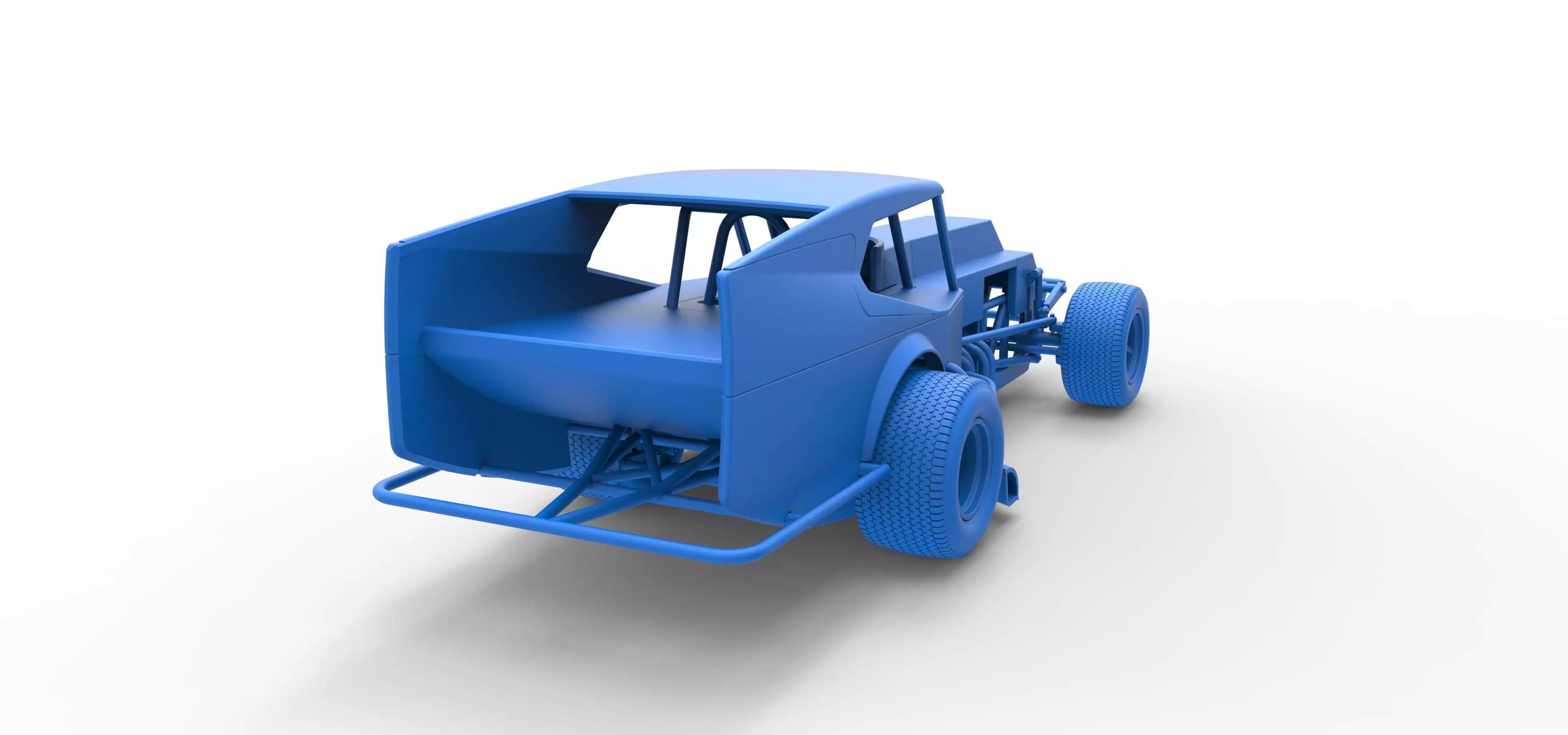 Vintage Dirt Modified stock car Version 5 Scale 1 to 25 3D print model_45