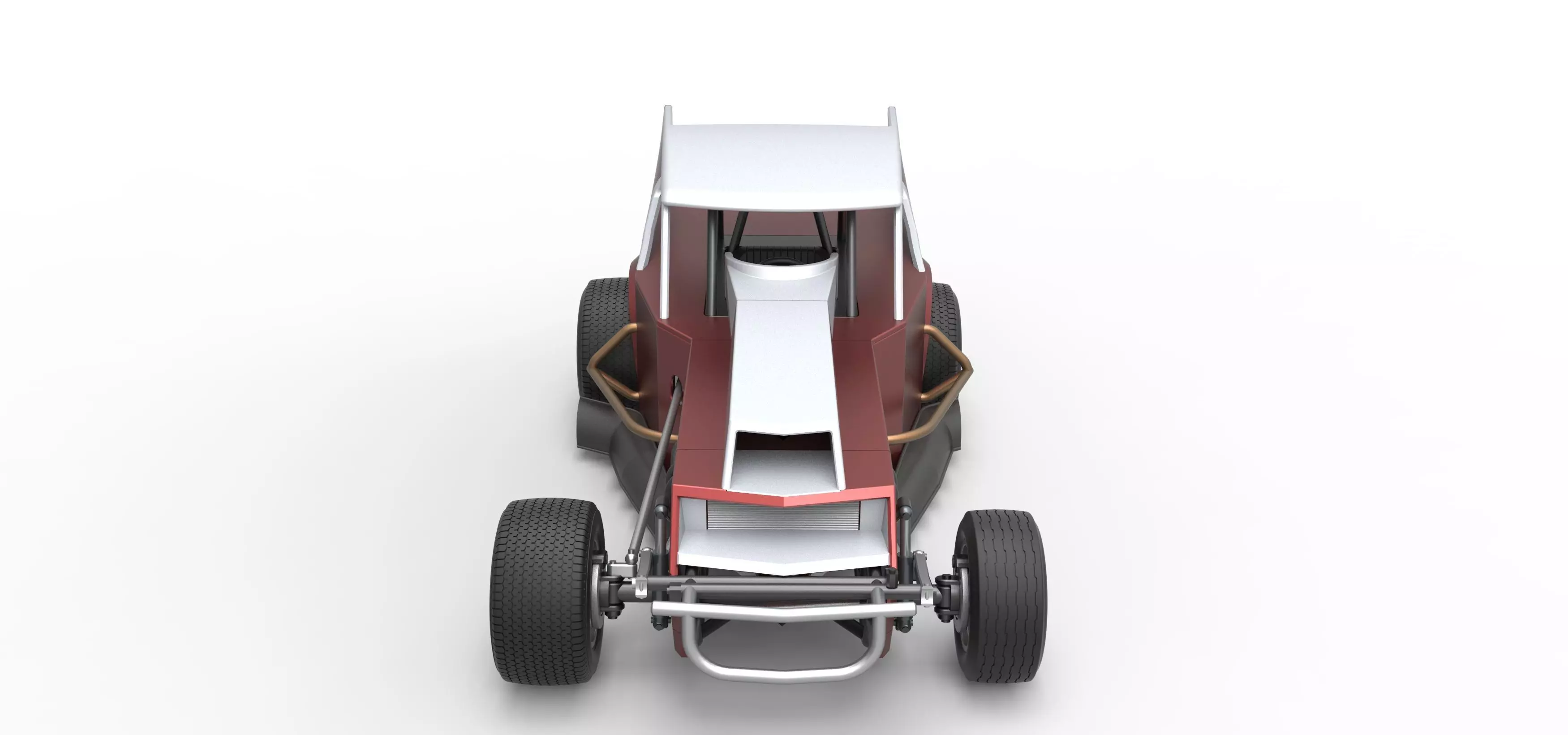 Vintage Dirt Modified stock car Version 5 Scale 1 to 25 3D print model_8