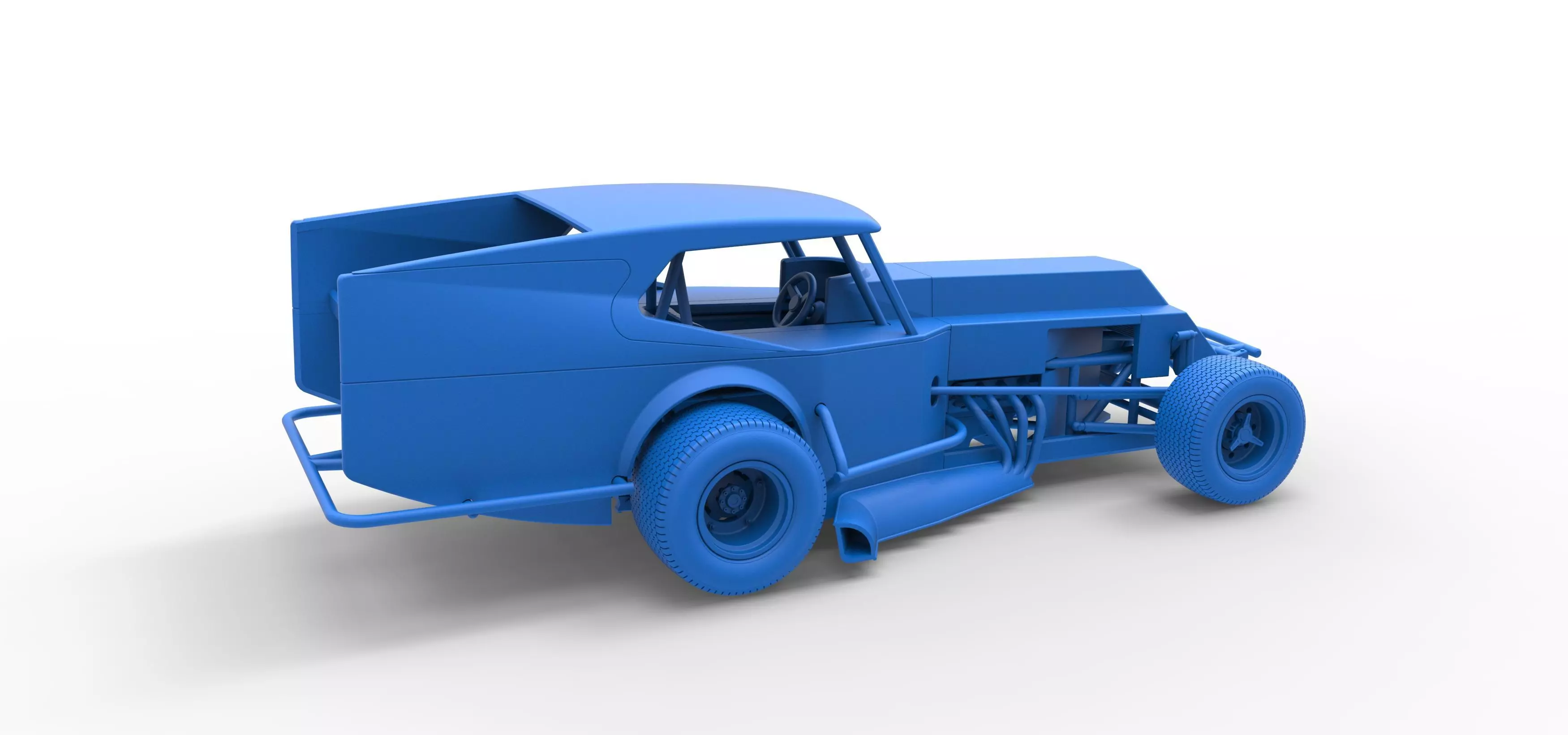 Vintage Dirt Modified stock car Version 5 Scale 1 to 25 3D print model_47