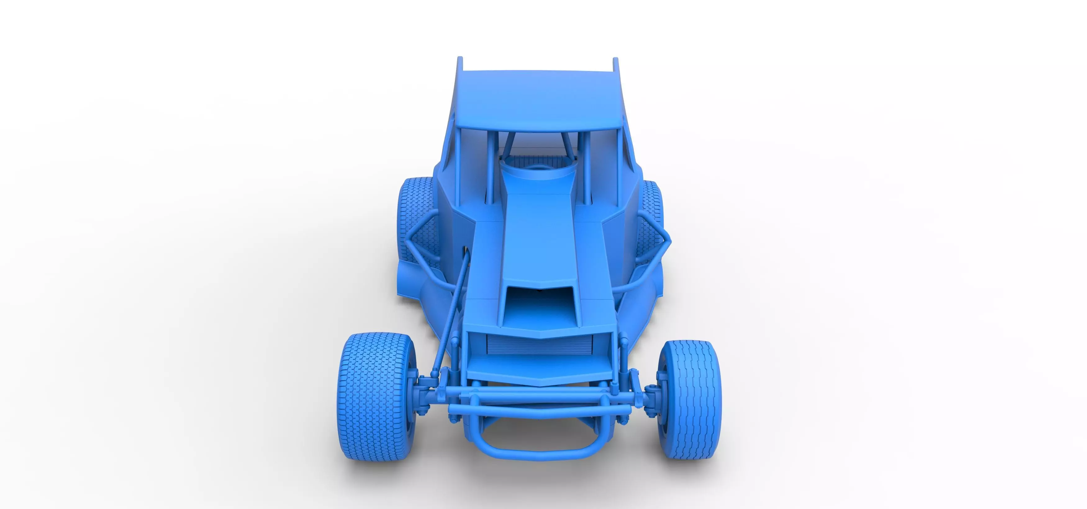 Vintage Dirt Modified stock car Version 5 Scale 1 to 25 3D print model_35