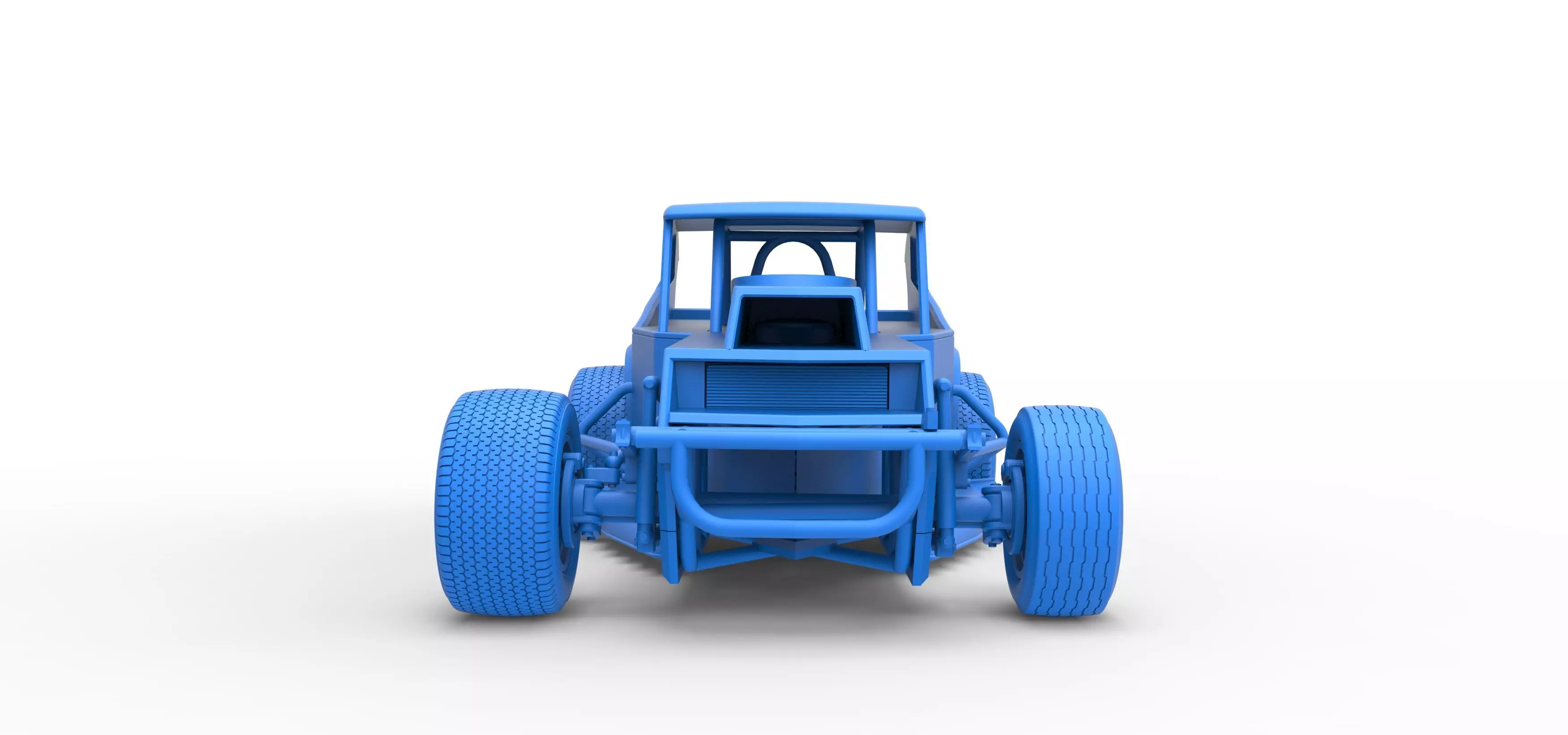 Vintage Dirt Modified stock car Version 5 Scale 1 to 25 3D print model_34