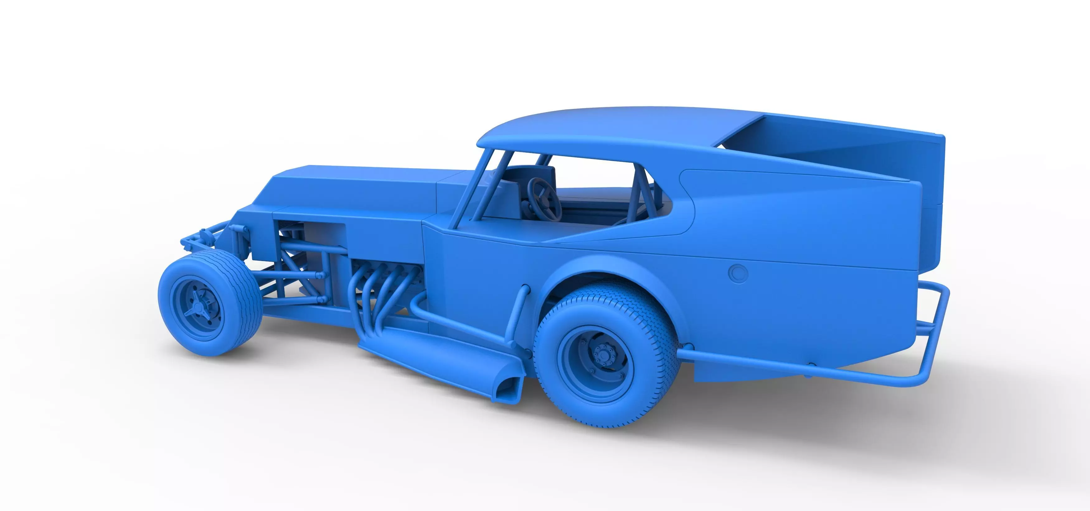 Vintage Dirt Modified stock car Version 5 Scale 1 to 25 3D print model_39