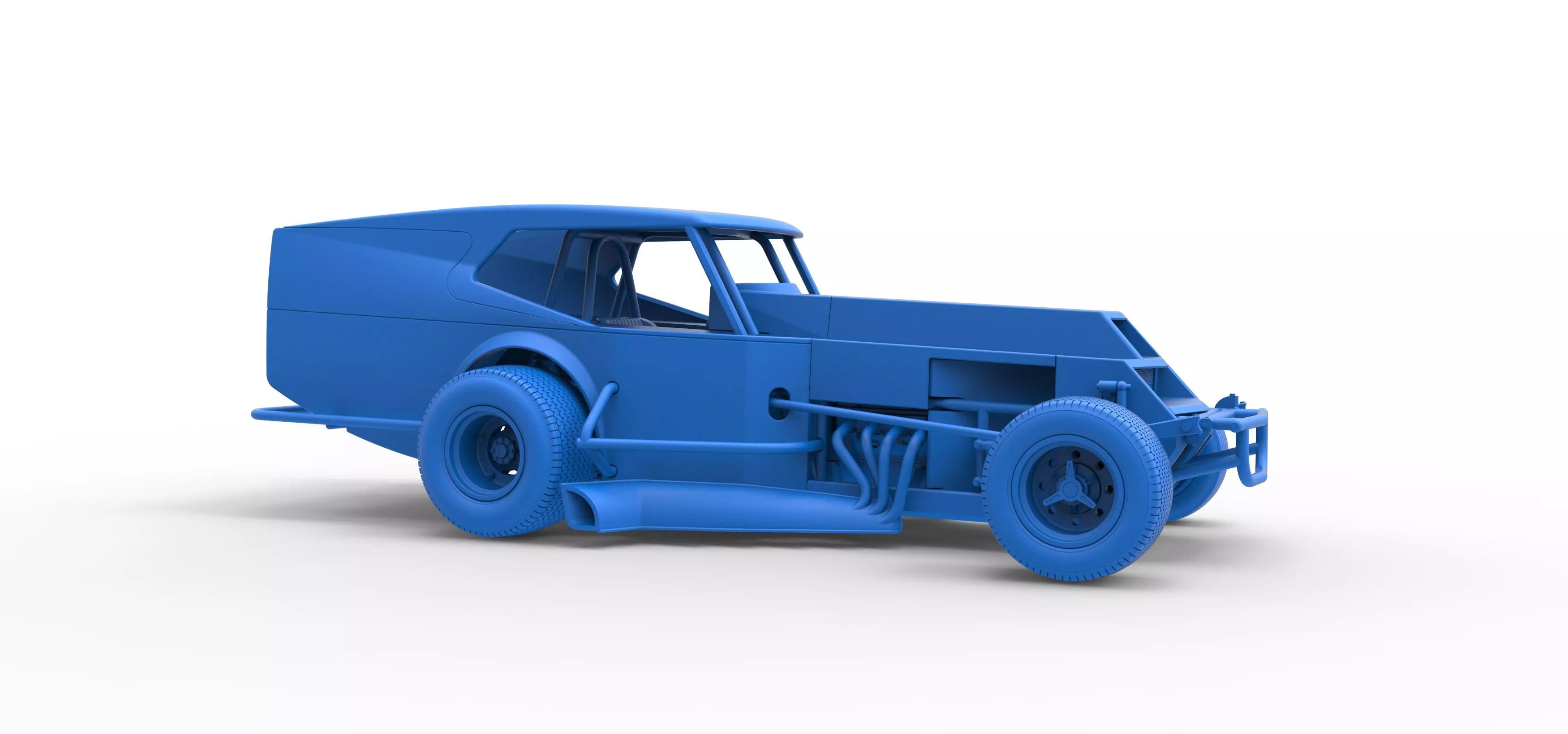Vintage Dirt Modified stock car Version 5 Scale 1 to 25 3D print model_52